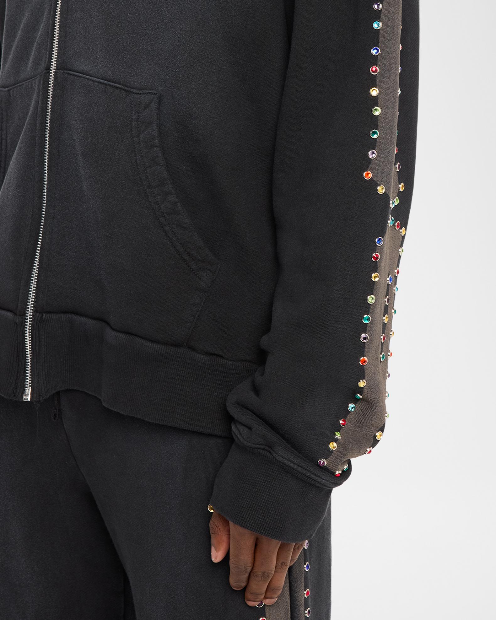 Alchemist Men's Rhinestone-Embellished Bones Zip-Up Hoodie | Neiman Marcus