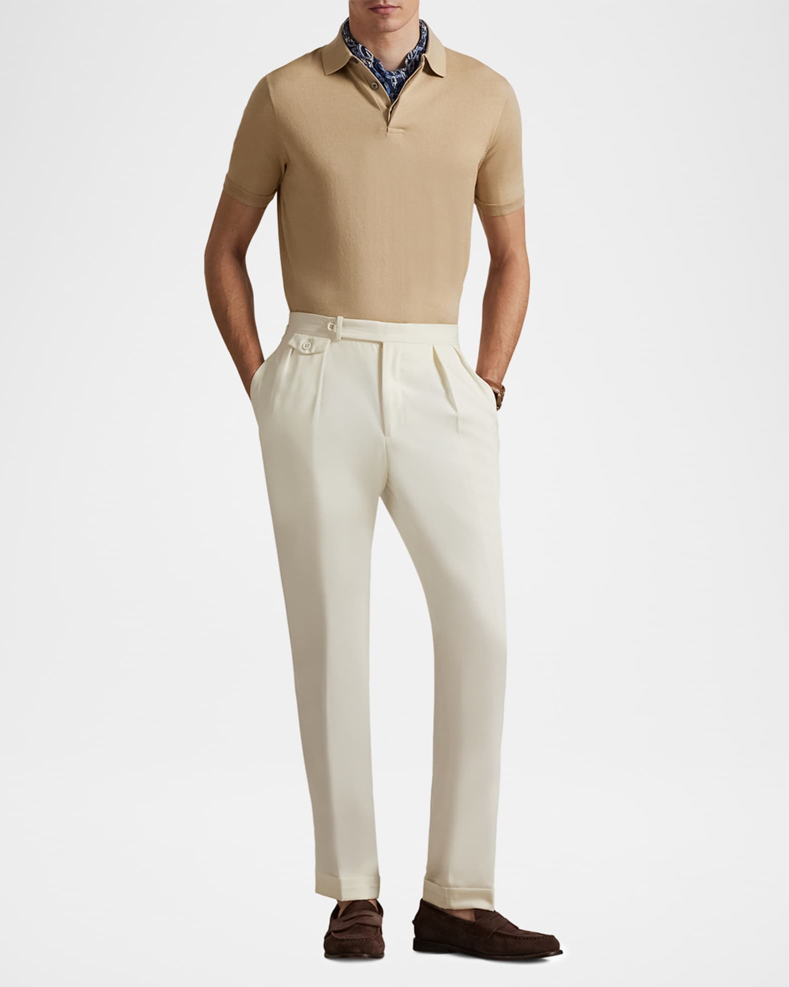Polo Ralph Lauren Men's Cotton Knit Short-Sleeve Polo Sweater