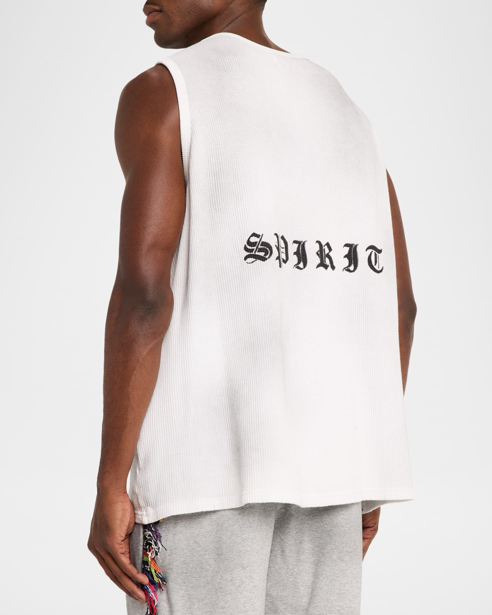 【山中拓也着用】MUZE Waffle HEM MESH tanktop Alchemist Men's Cotton Waffle-Knit Thermal Tank Top | Neiman Marcus