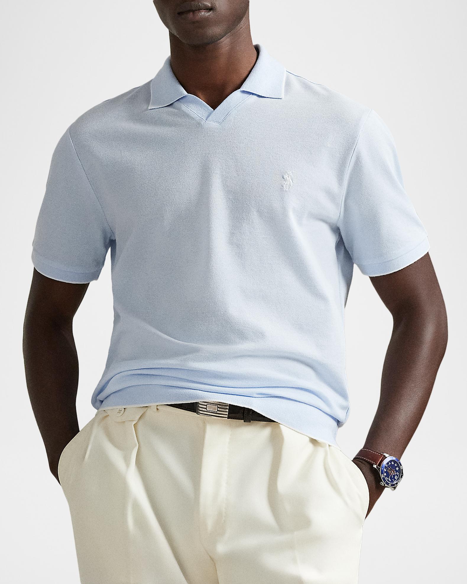 Polo Ralph Lauren Men's Jacquard Mesh Cotton Polo Shirt | Neiman