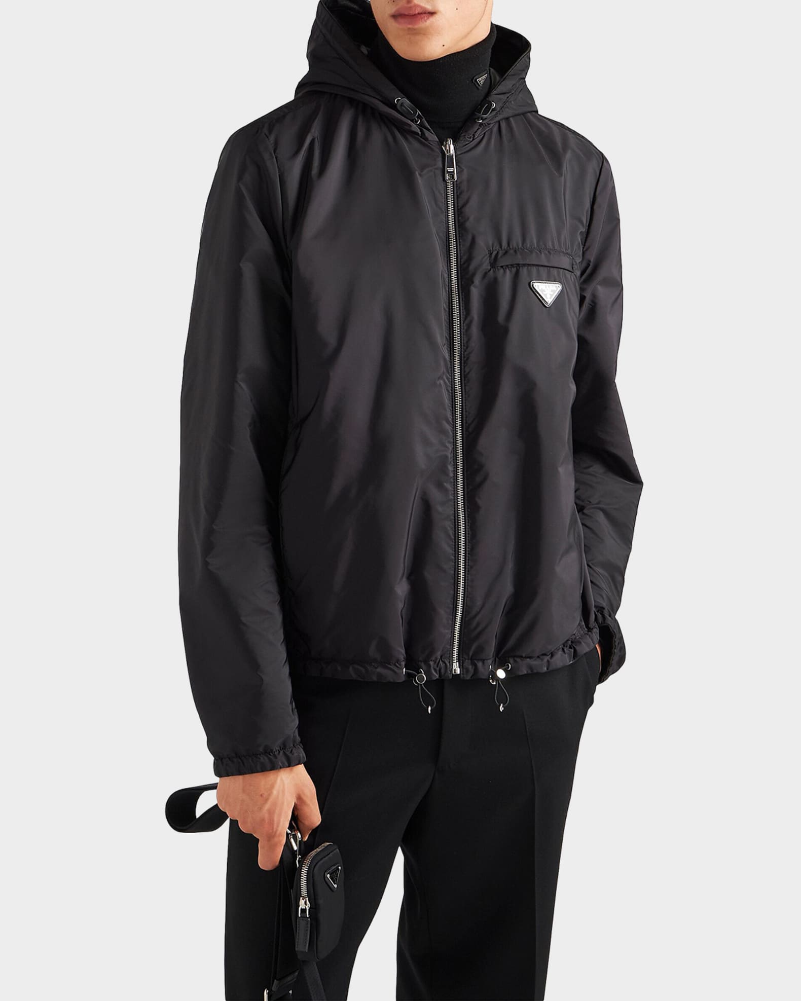 Prada Men's Reversible Nappa Leather & Re-Nylon Jacket | Neiman Marcus
