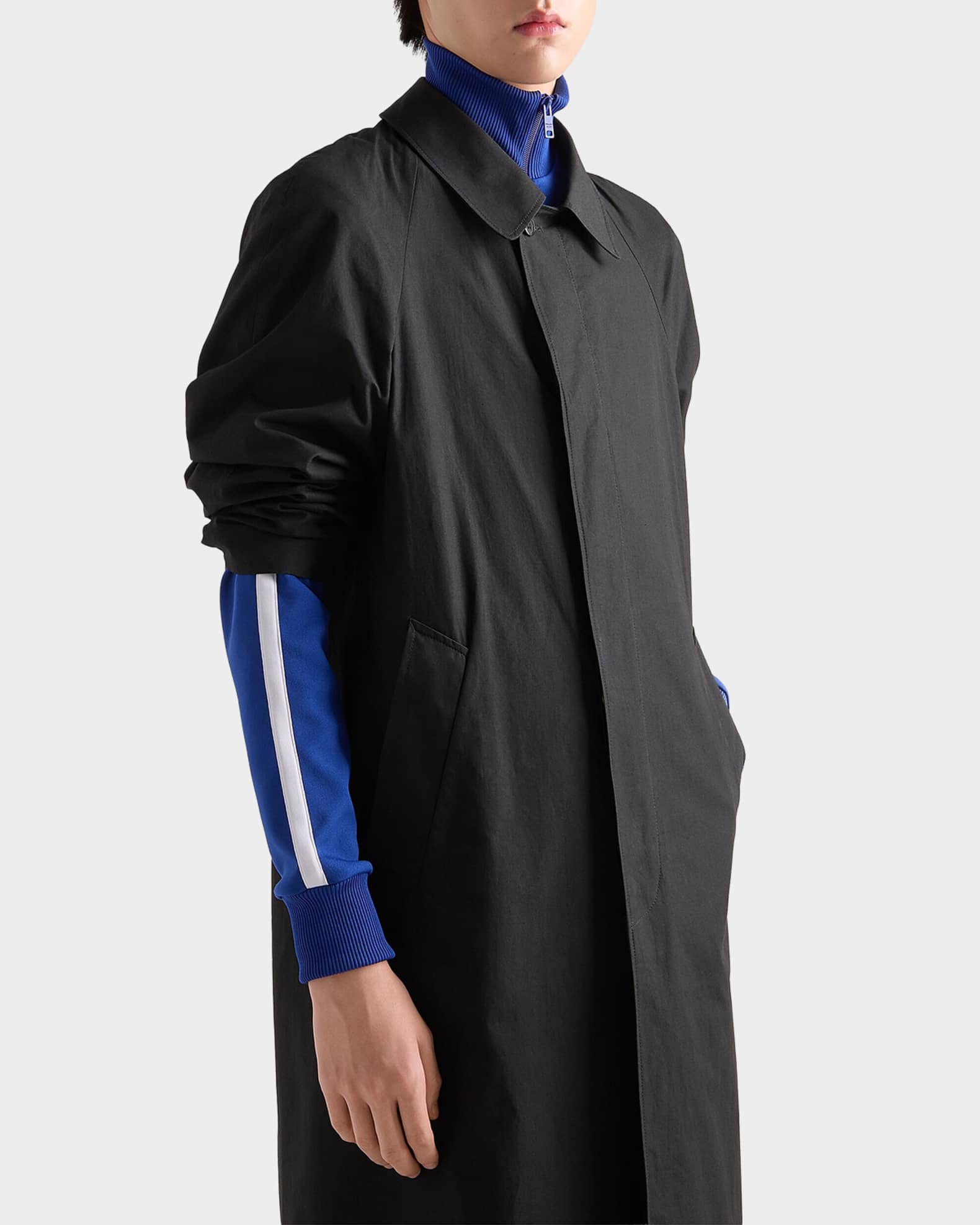 Prada Men's Technical Fabric Zip Track Jacket | Neiman Marcus