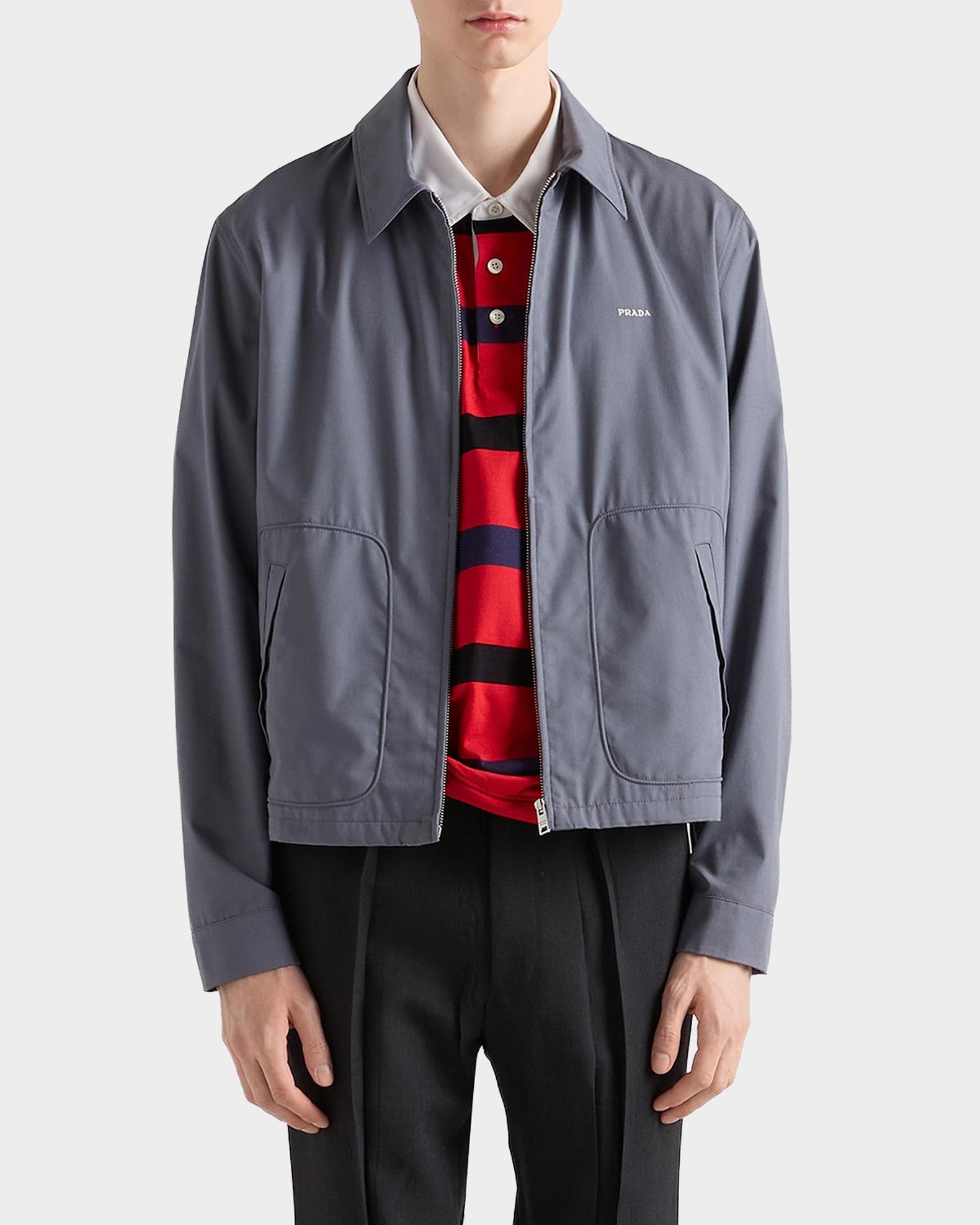 Prada Men's Technical Cotton Zip Jacket | Neiman Marcus
