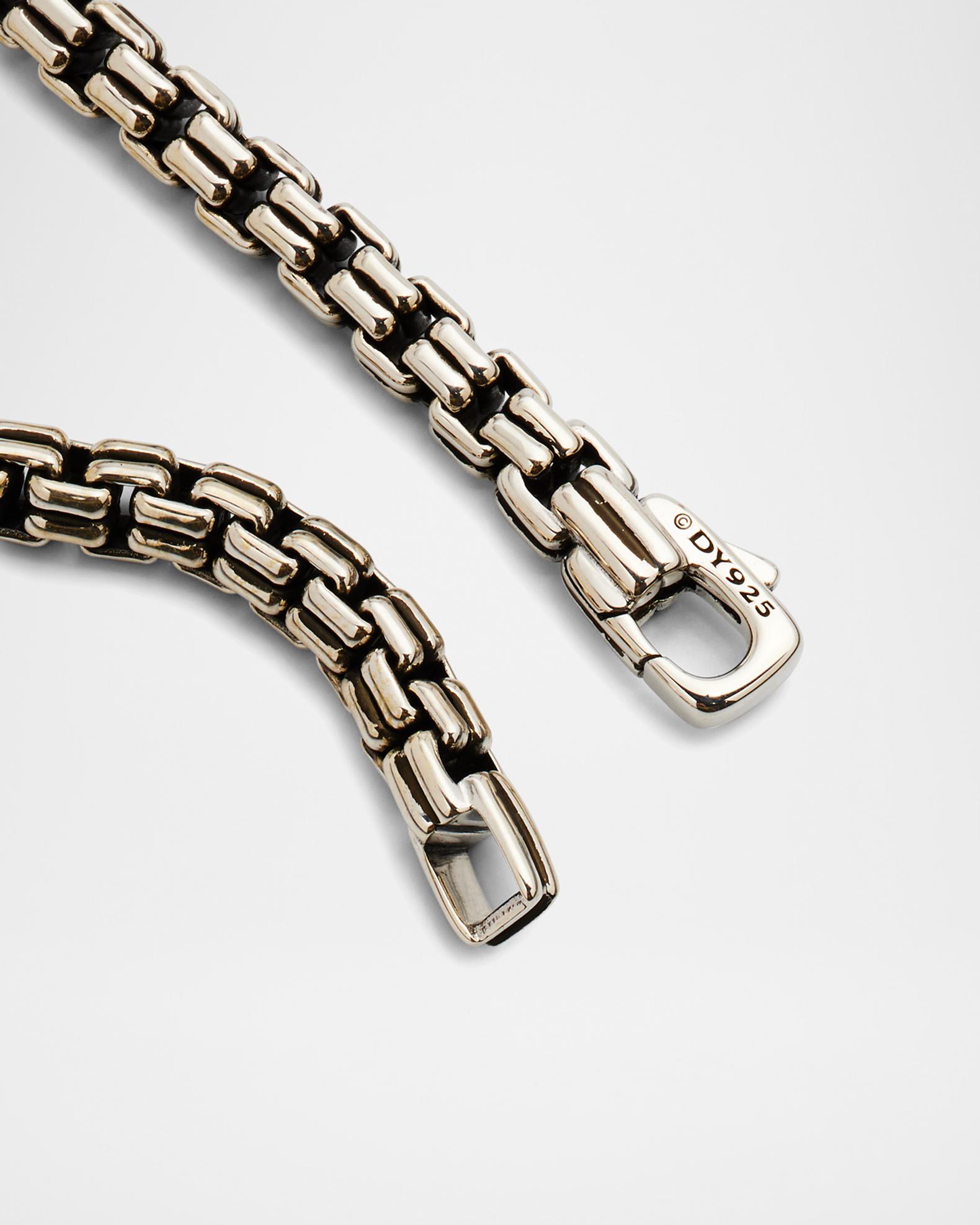 Men's Double Box Chain Bracelet in Silver | Neiman Marcus