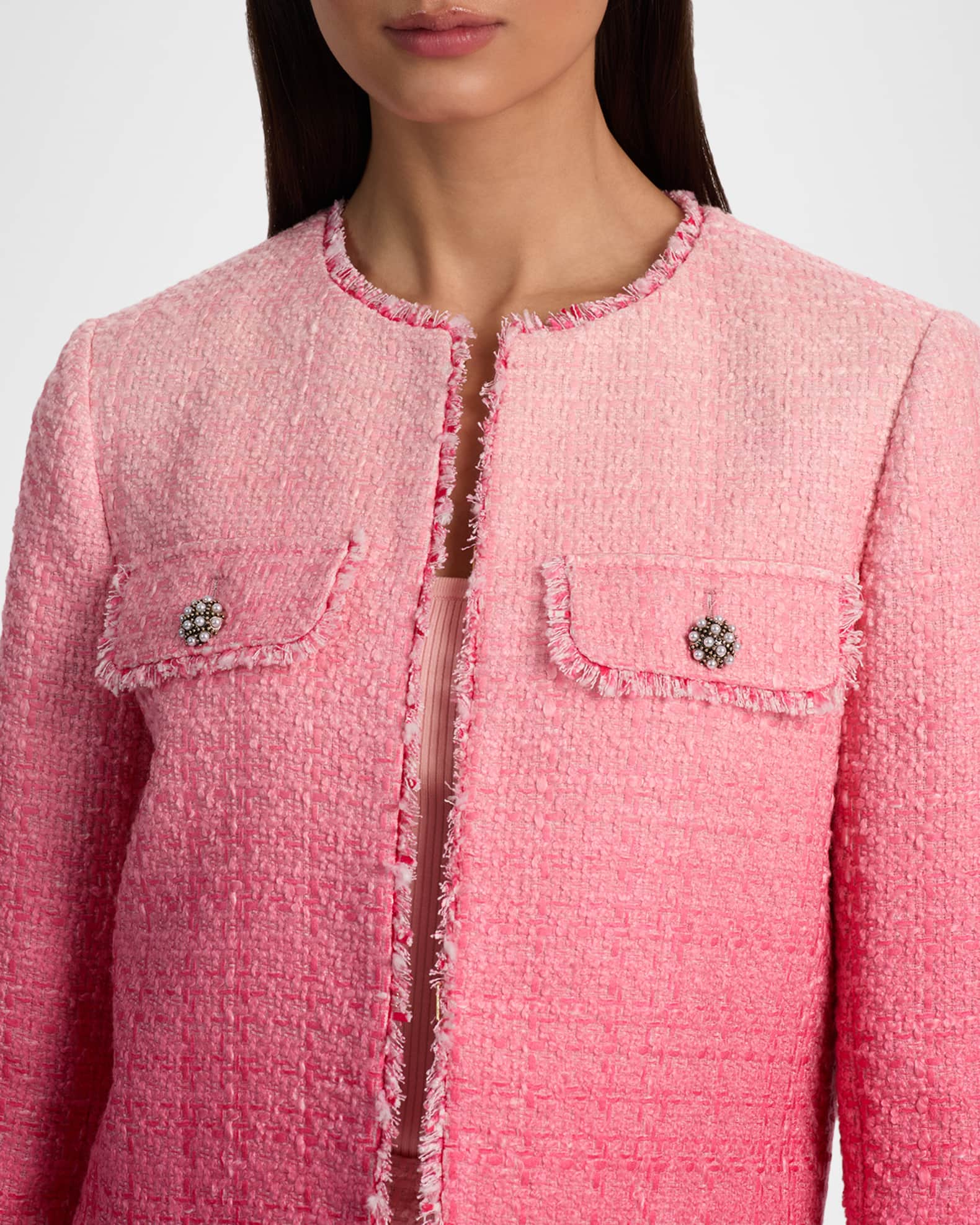 ALICE + OLIVIA Dumont Embellished Tweed Jacket | Neiman Marcus