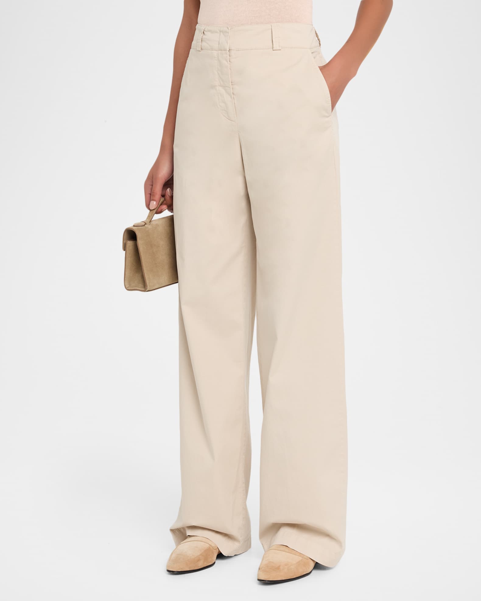 Peserico Straight-Leg Stretch Cotton Pants | Neiman Marcus