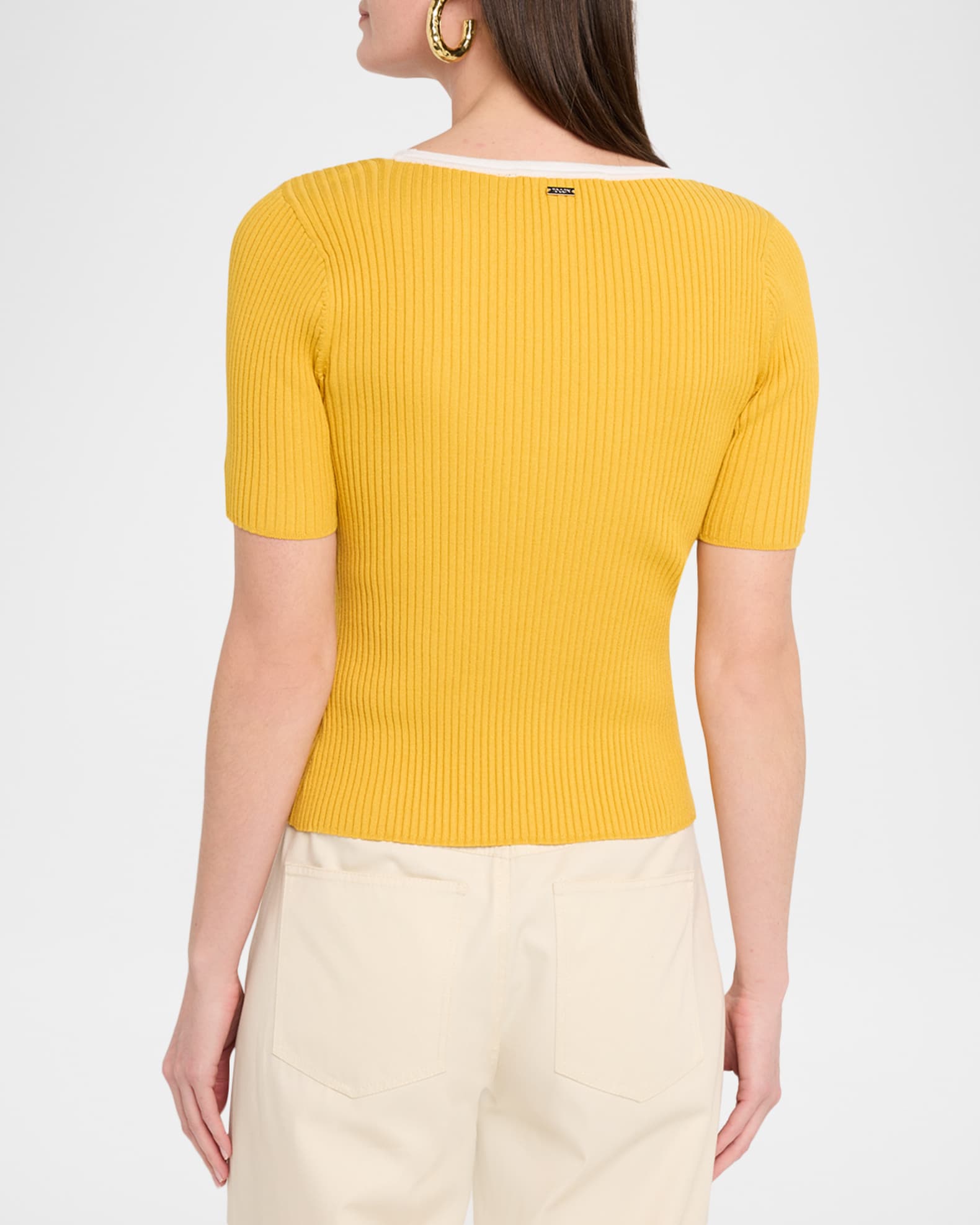 Toccin Kenzie Ribbed Scoop-Neck Top | Neiman Marcus