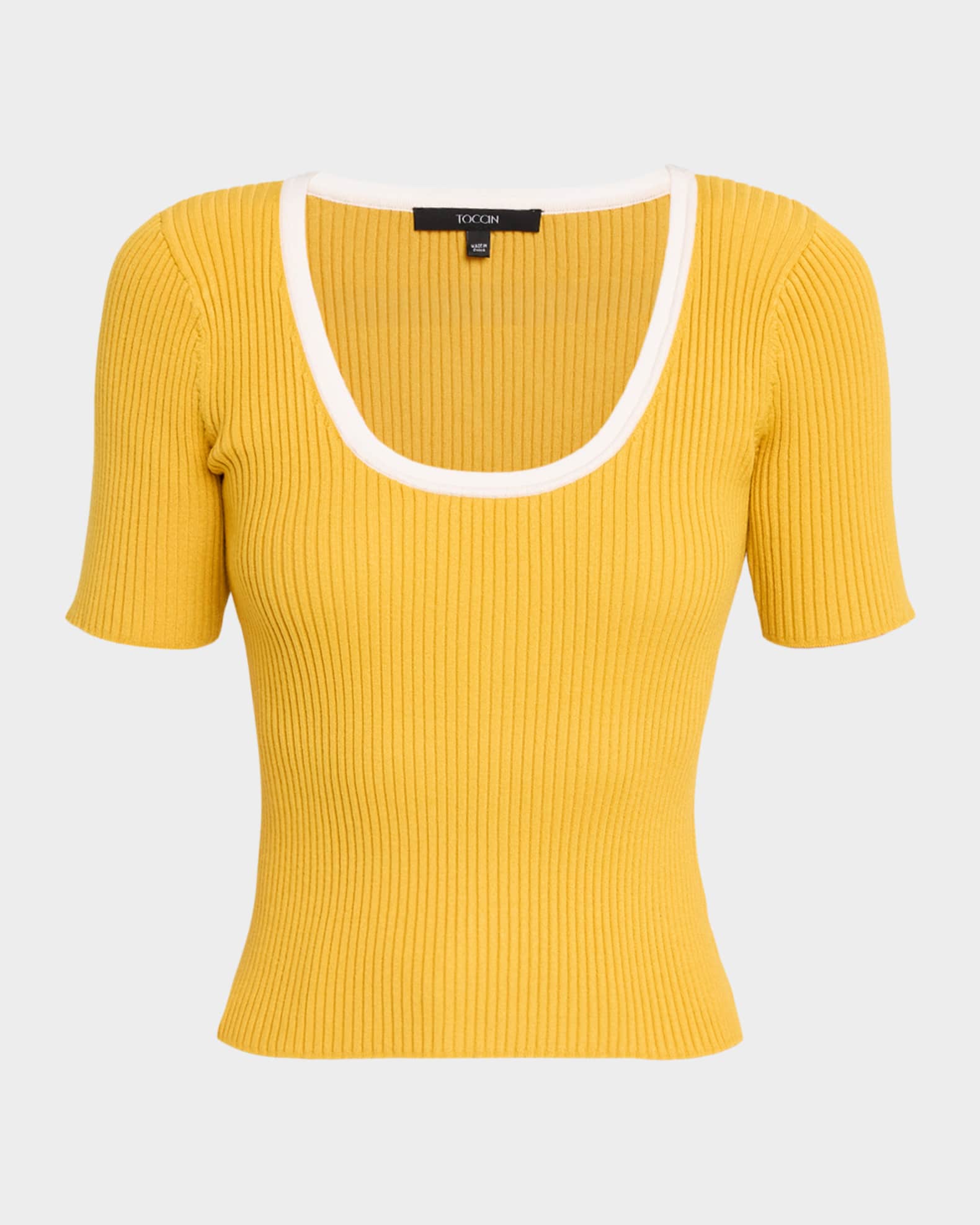 Toccin Kenzie Ribbed Scoop-Neck Top | Neiman Marcus