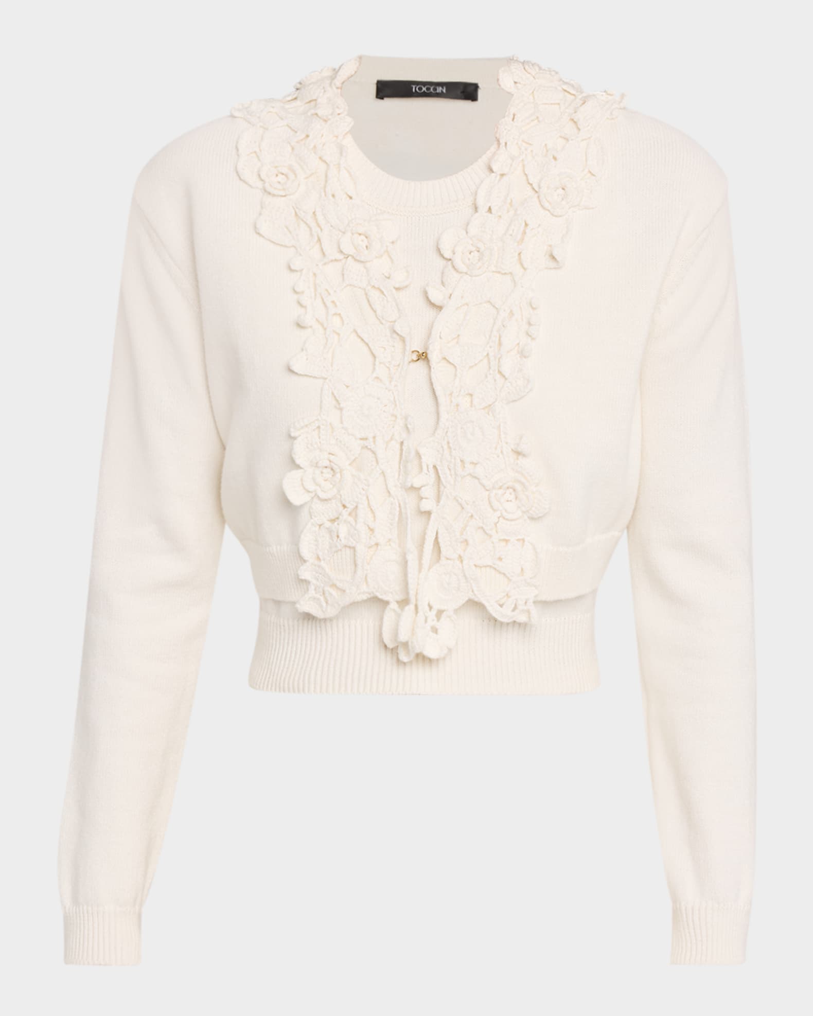 Toccin Rosalind Floral Cotton-Cashmere Cardigan | Neiman Marcus