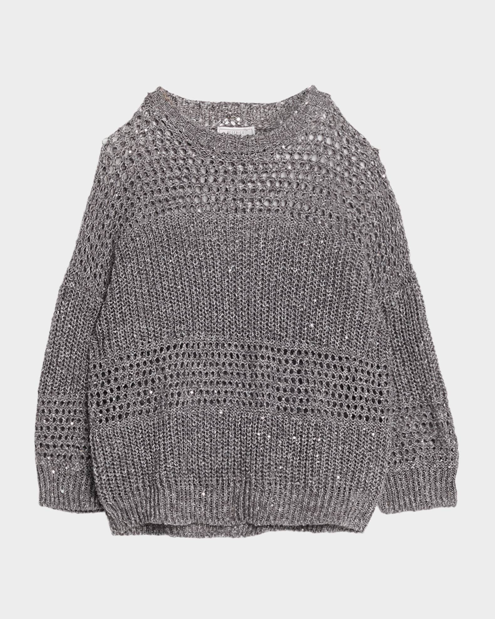 新品PESERICO・ペゼリコMADE IN ITALYニット11¥91.300 Peserico Tricot Sequin Open-Knit Sweater | Neiman Marcus