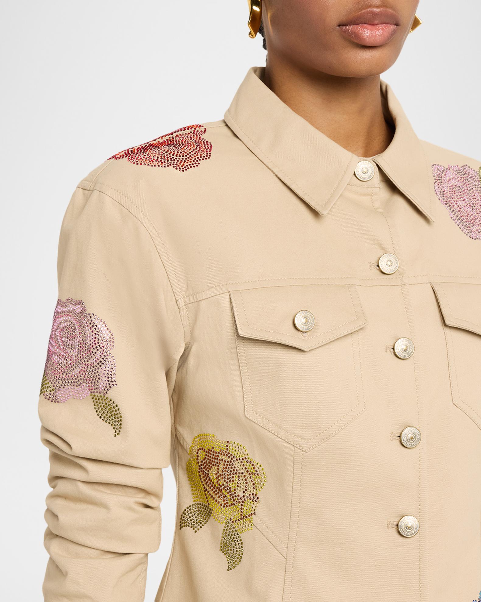 Cinq a Sept Denim Heatset Roses Shirt | Neiman Marcus