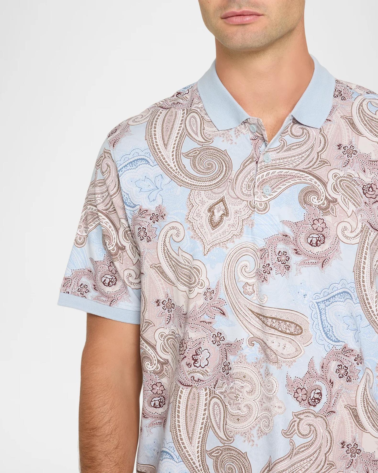 Robert Graham Men's Creswell Paisley Cotton Polo Shirt | Neiman Marcus