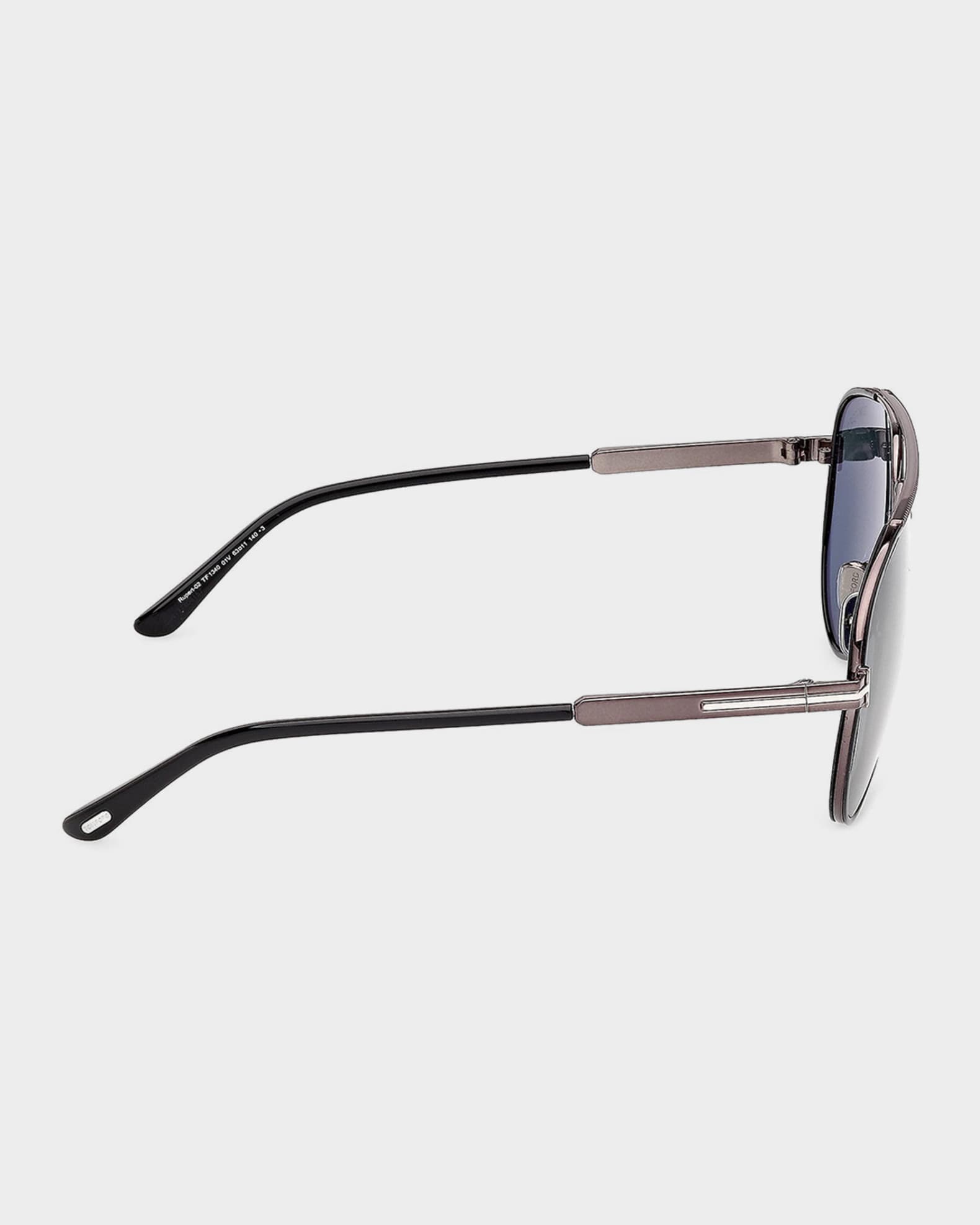 TOM FORD Men's Rupert 02 63mm Metal & Acetate Aviator Sunglasses