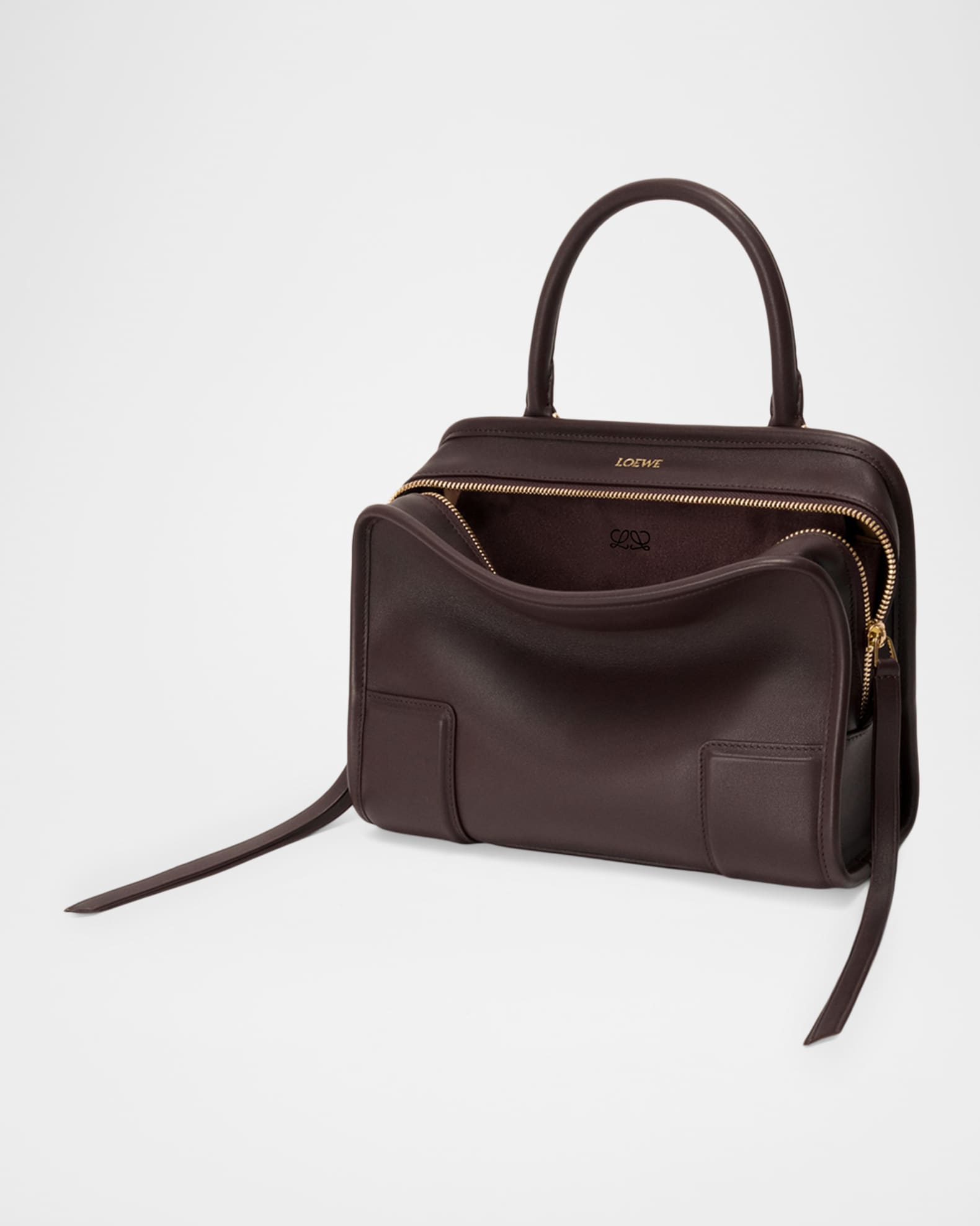 Loewe Amazona 180 Small Leather Top-Handle Bag | Neiman Marcus