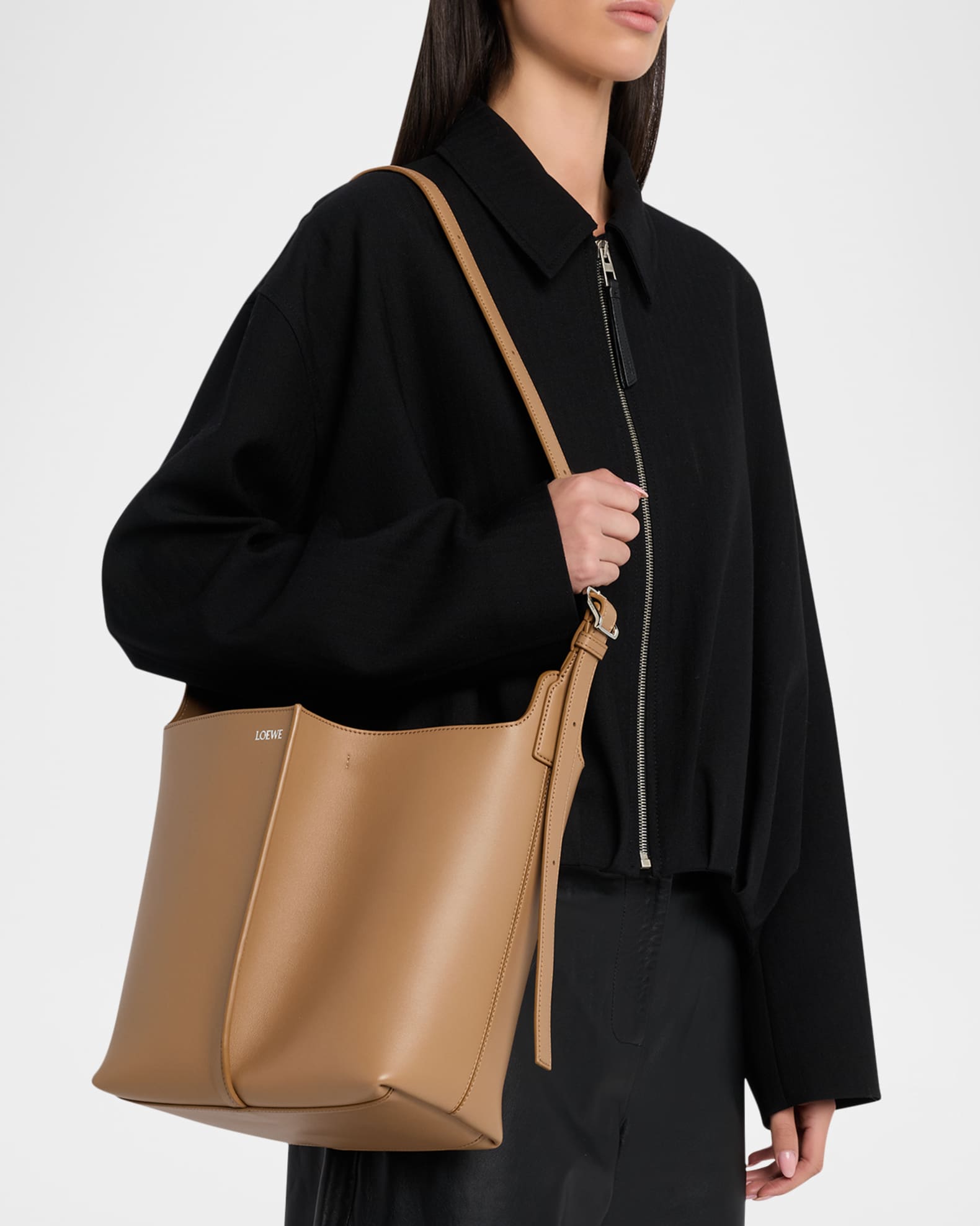 Loewe Bilbao Leather Bucket Bag | Neiman Marcus