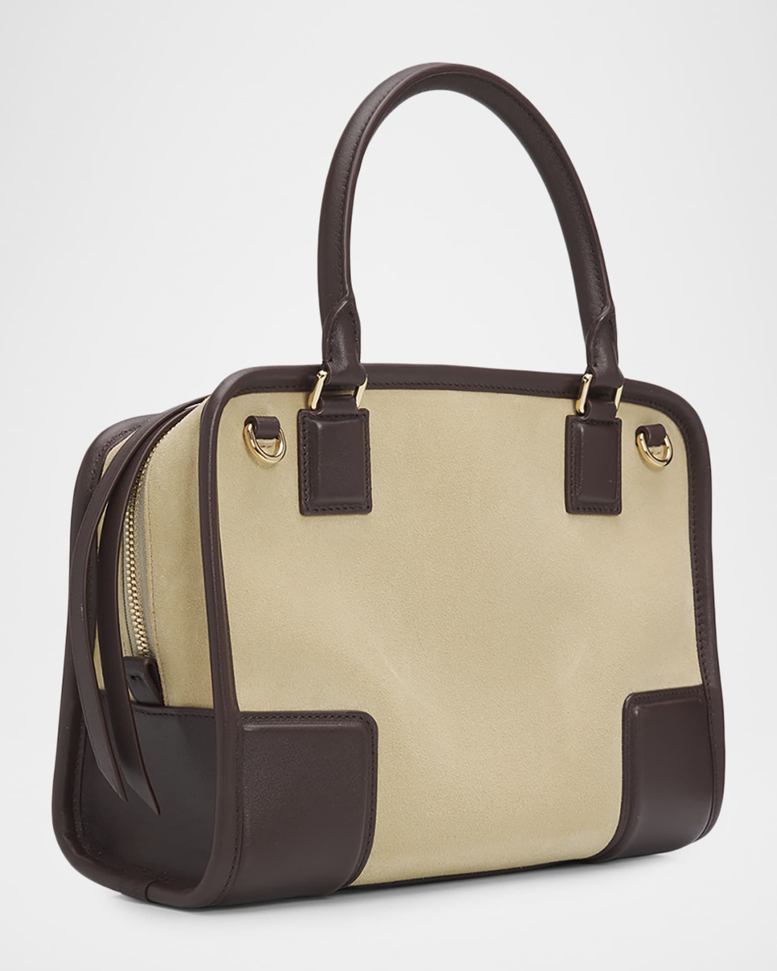 Loewe Amazona 180 Top-Handle Bag in Suede & Leather | Neiman Marcus