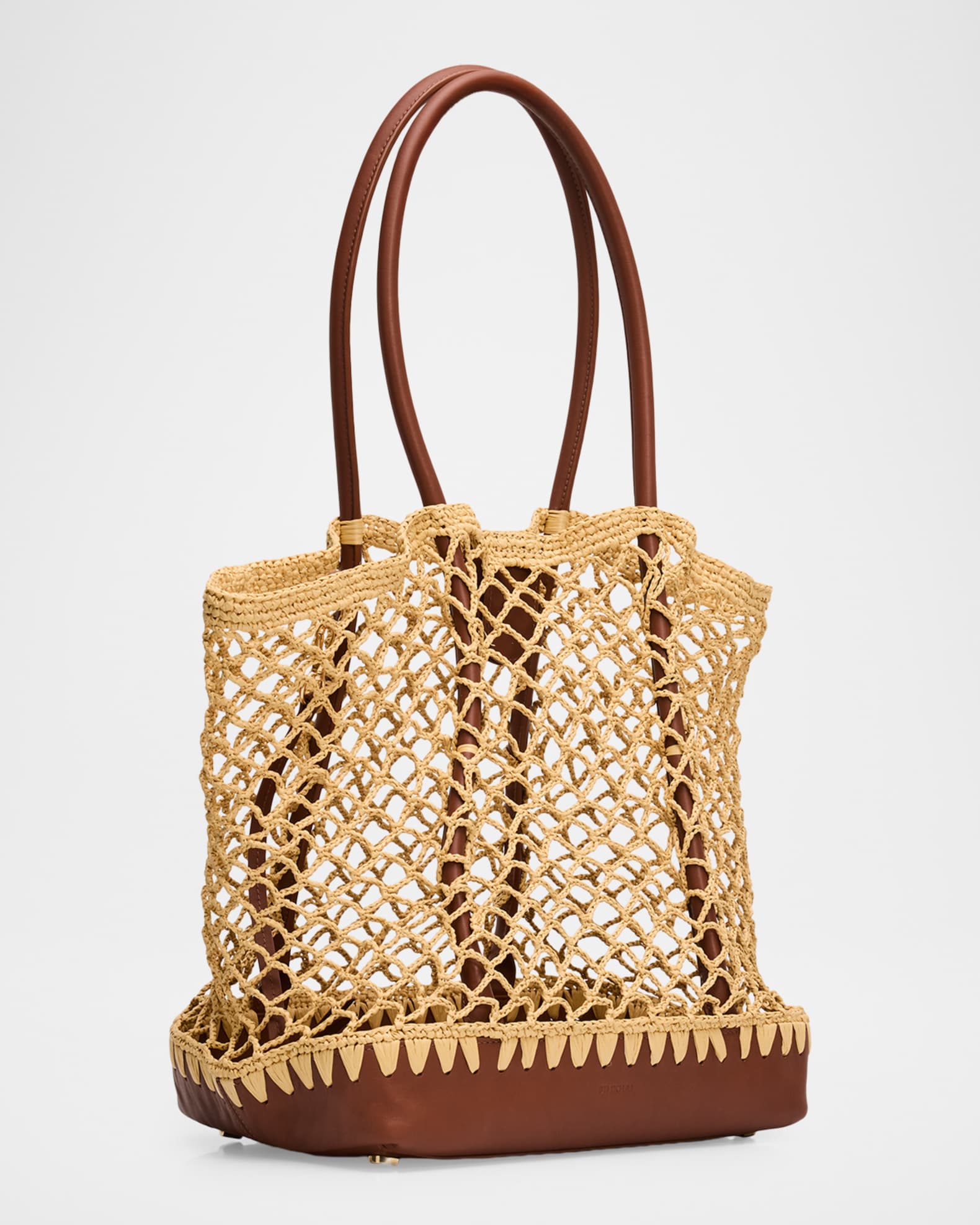 バッグ RAFFIA SHOPPING BAG SIMKHAI Caspian Open-Work Raffia Tote Bag | Neiman Marcus