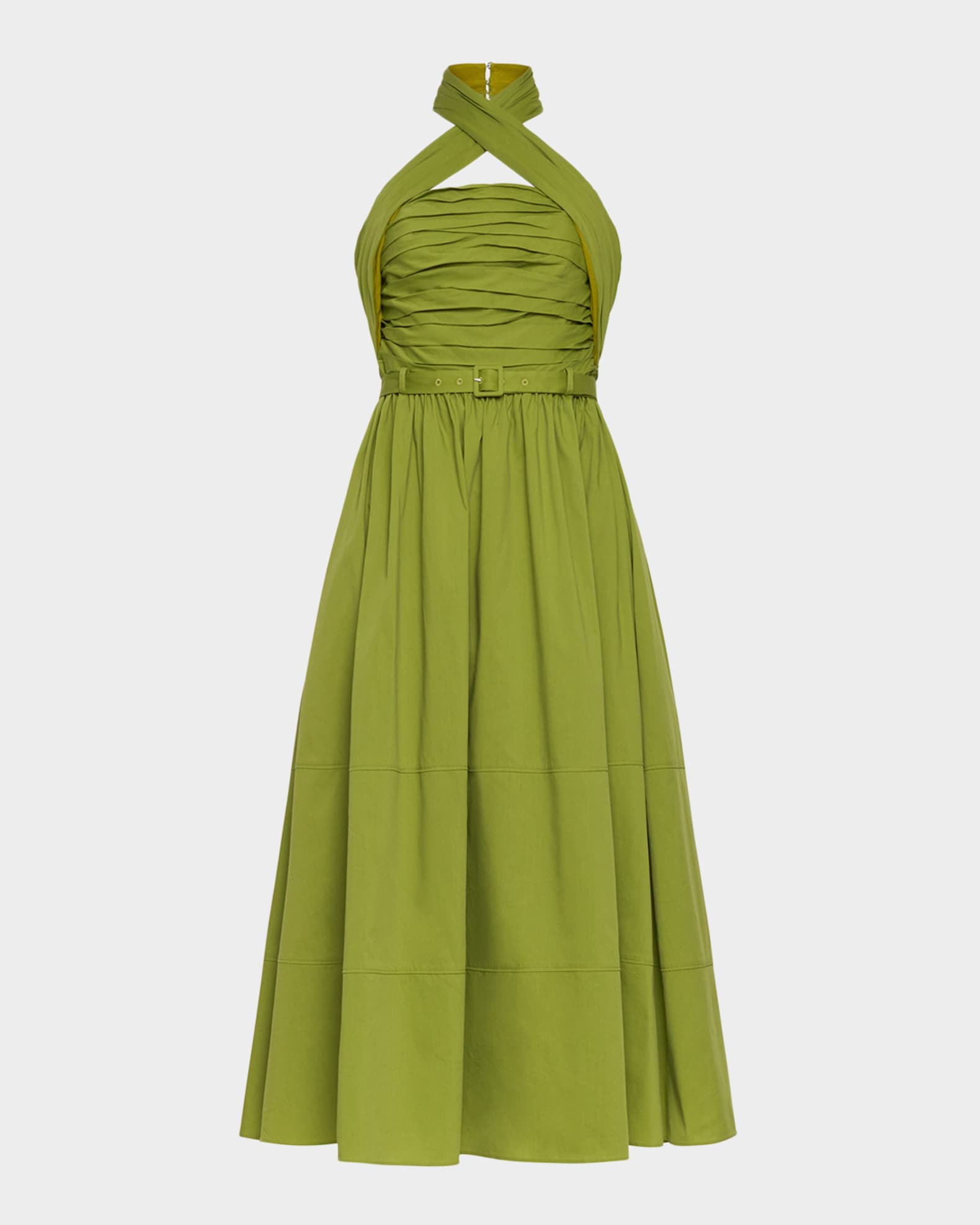 Cinq  Sept Marcie Halter Dress in Dark Lime at Nordstrom, Size 2