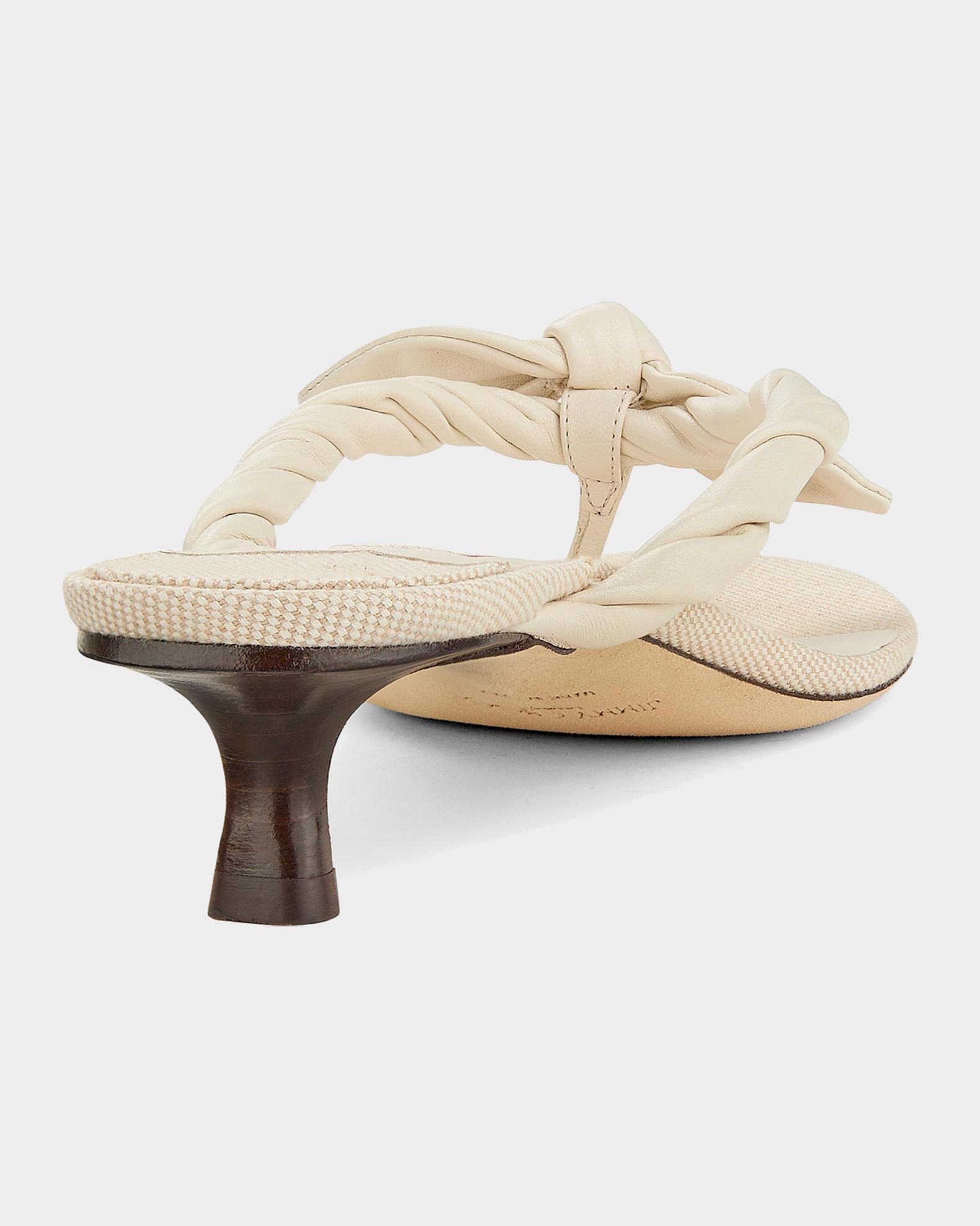 Jimmy Choo 35mm Liss Leather Bow Kitten-Heel Sandals | Neiman Marcus