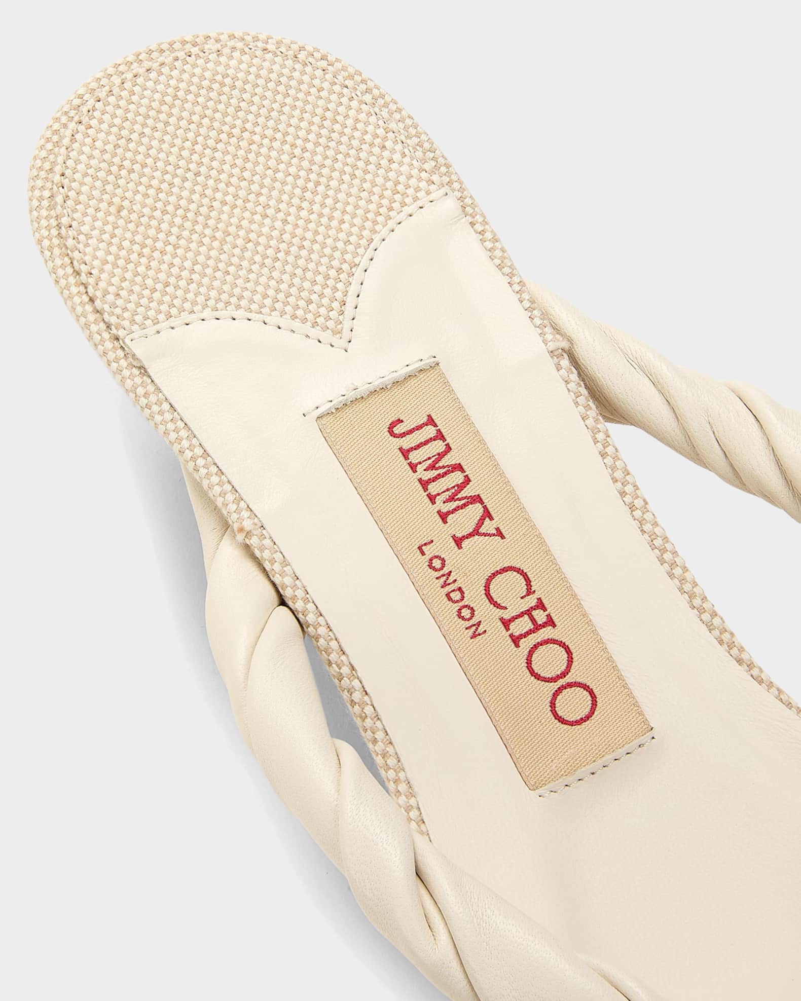 Jimmy Choo 35mm Liss Leather Bow Kitten-Heel Sandals | Neiman Marcus