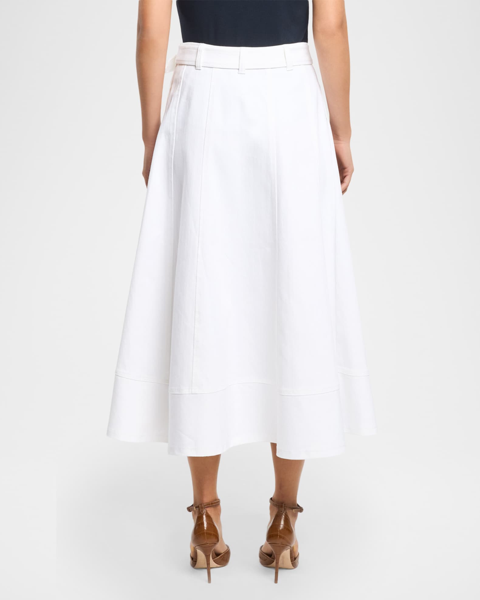 Cinq a Sept Zelda Asymmetric Denim Skirt | Neiman Marcus