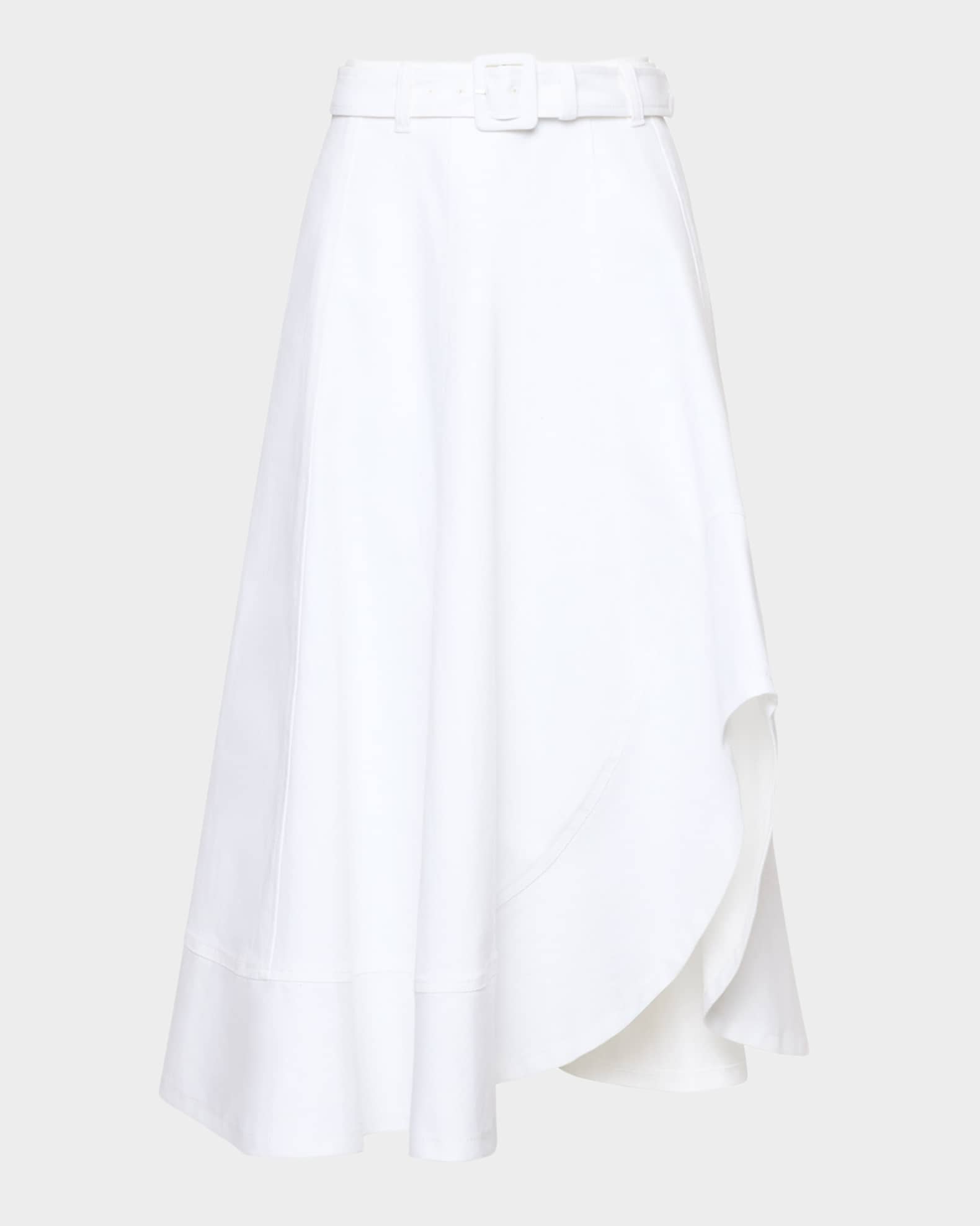 Cinq a Sept Zelda Asymmetric Denim Skirt | Neiman Marcus