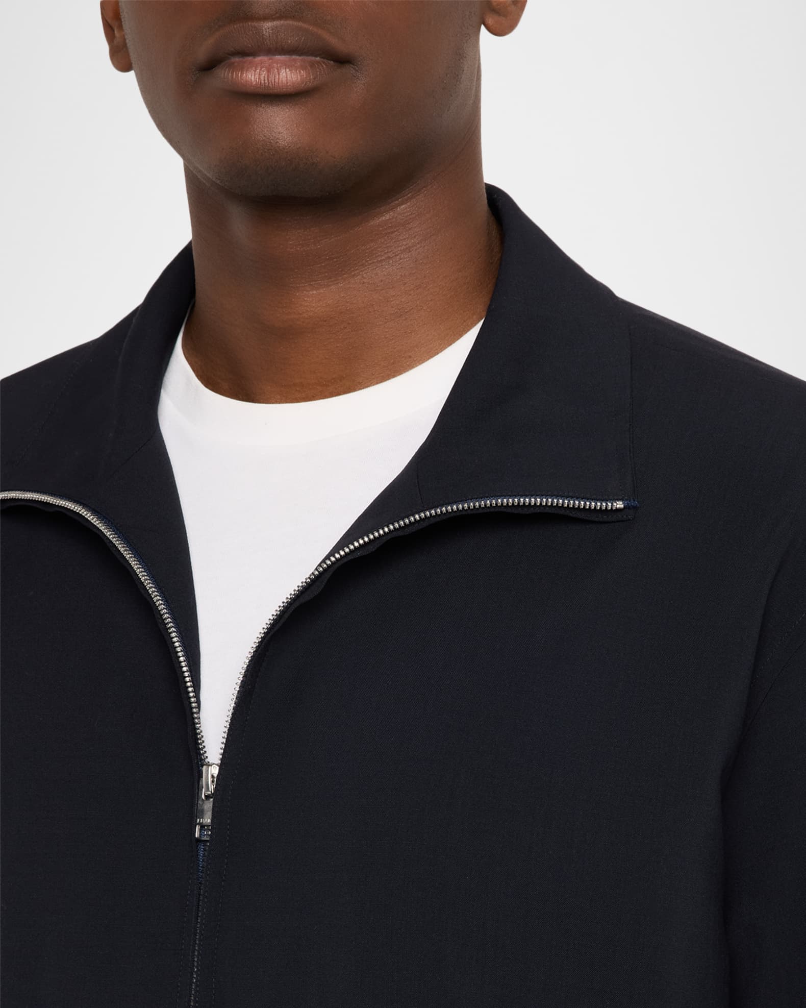 FRAME Men's Wool Full-Zip Blouson | Neiman Marcus