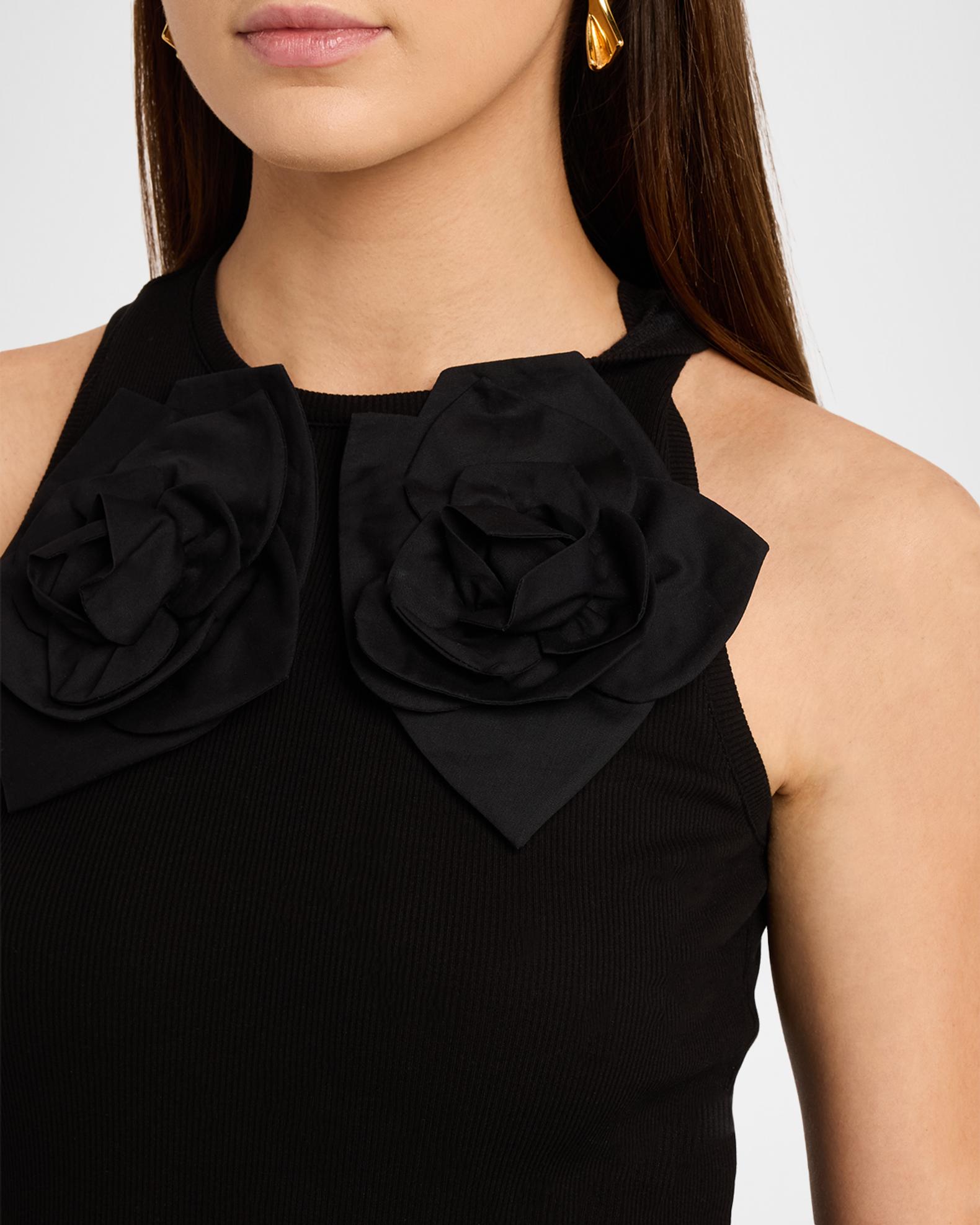 AKNVAS Camille 3D Flower Tank Top | Neiman Marcus