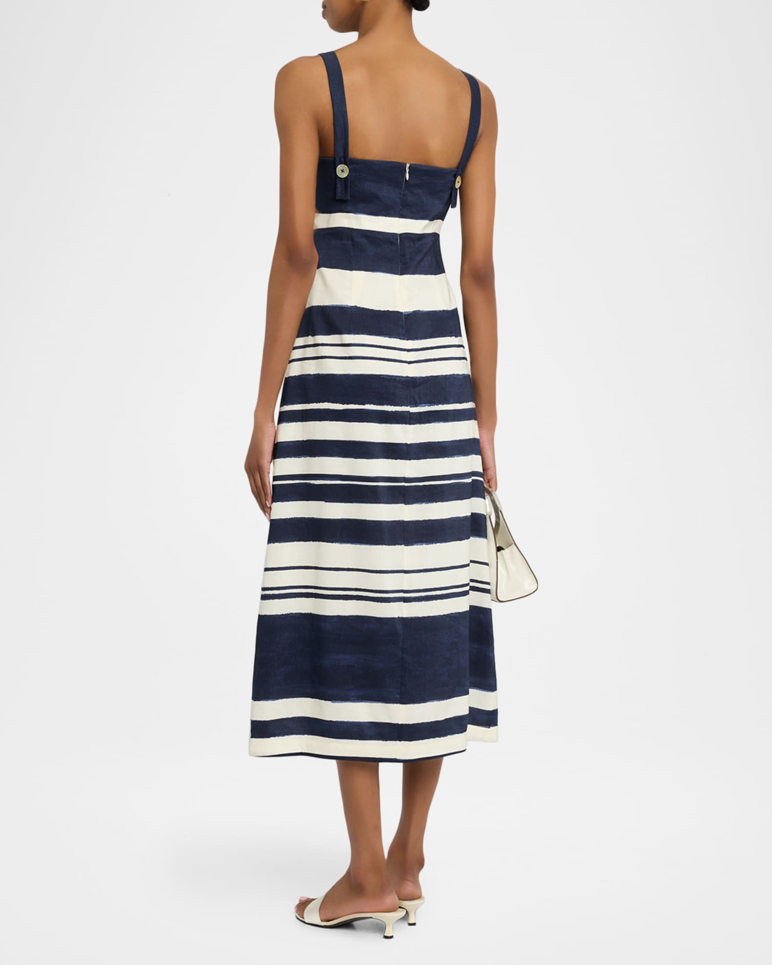 sachin and babi light blue dress Floral Embroidered Overlay Midi Dress in Black main image 1