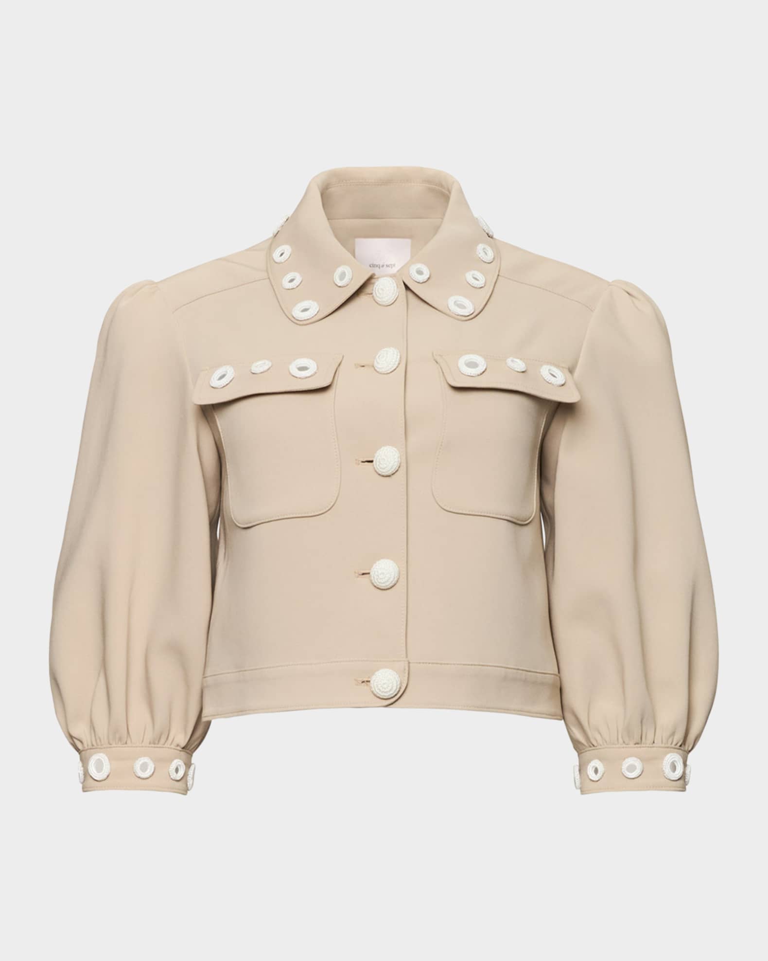 NEMETH 3 front buttons ジャケット 5/6まで Cinq a Sept Gilliana Crochet Mirror Jacket | Neiman Marcus
