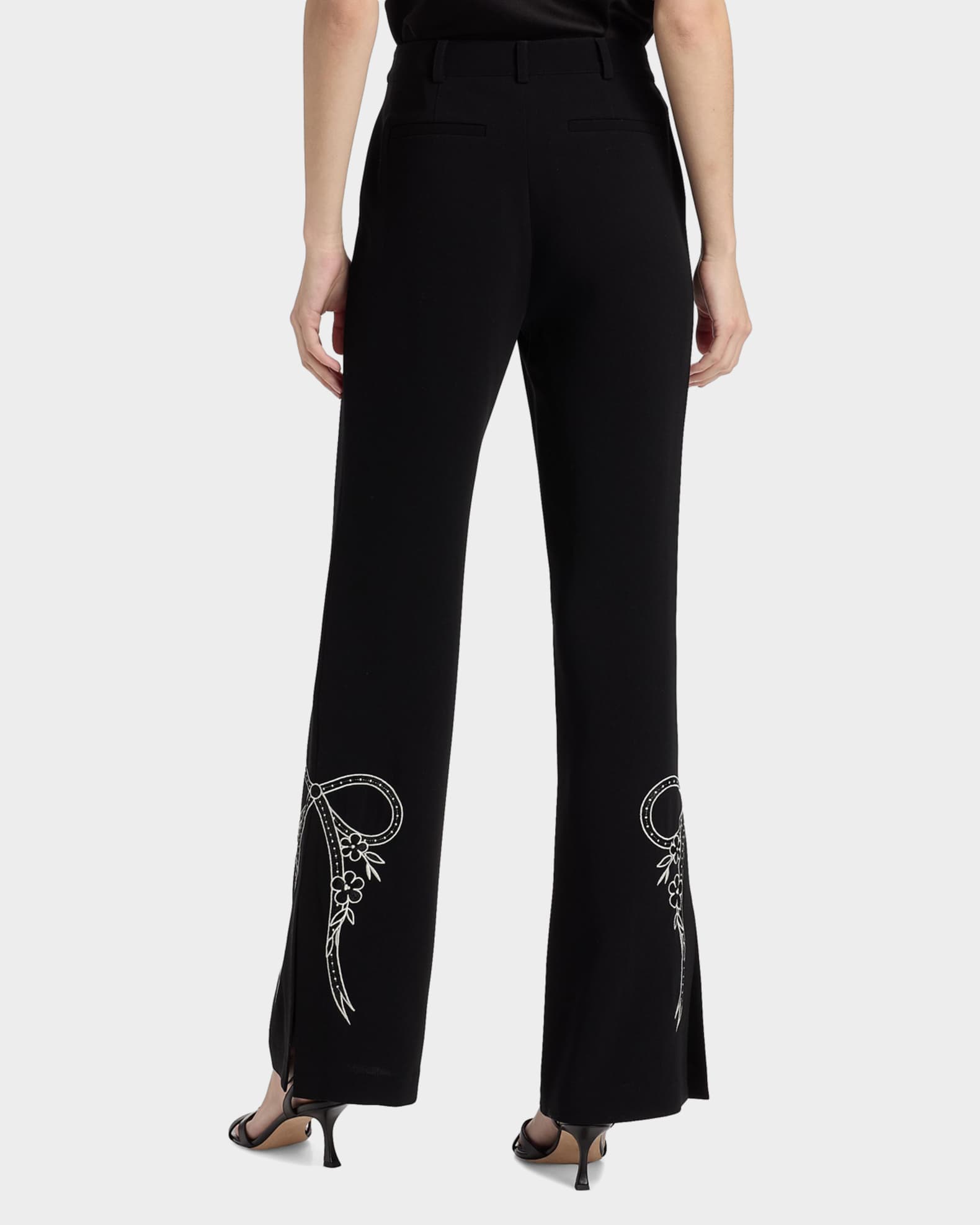 Cinq a Sept Abeline Cascading Ribbon Pants | Neiman Marcus