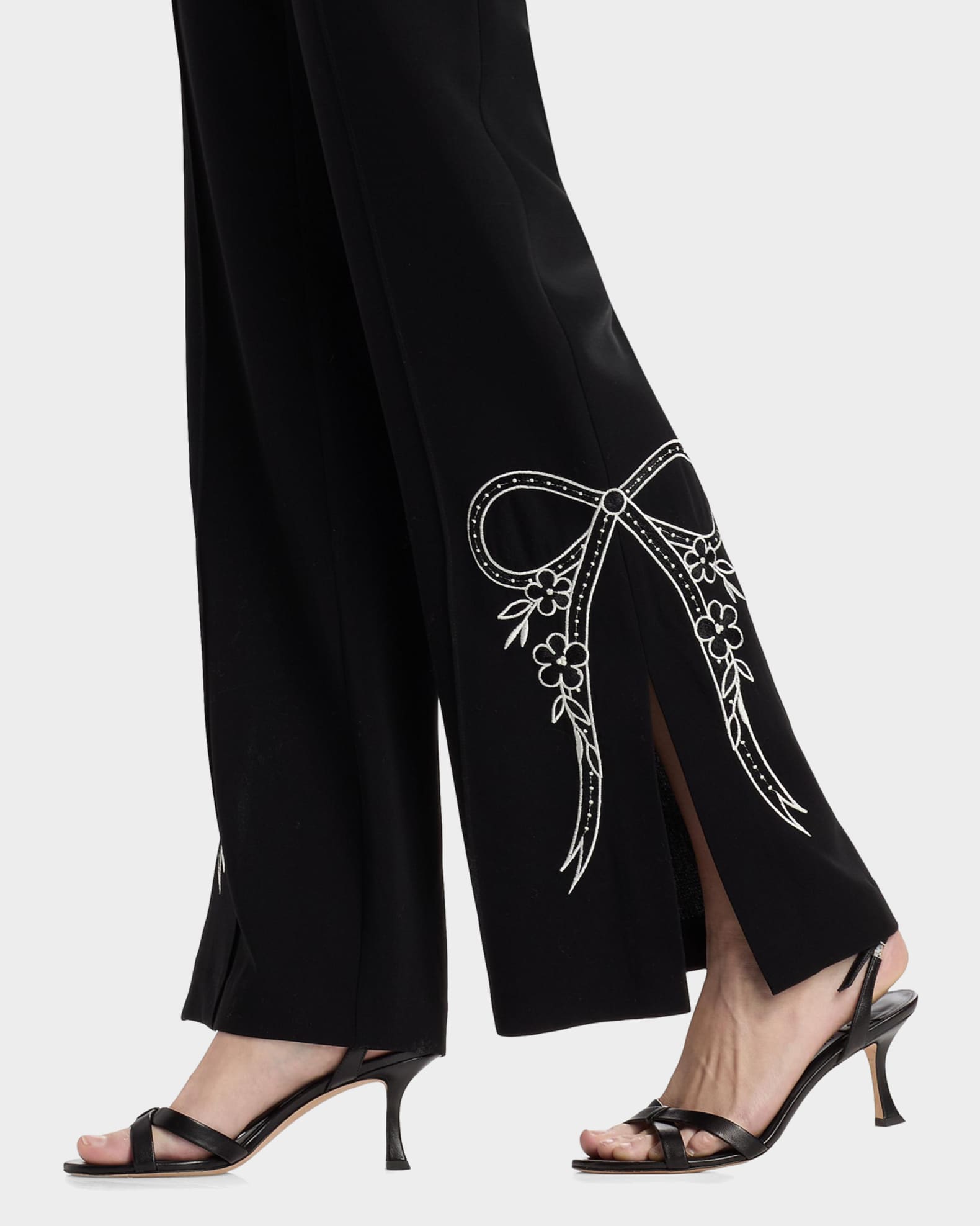 Cinq a Sept Abeline Cascading Ribbon Pants | Neiman Marcus