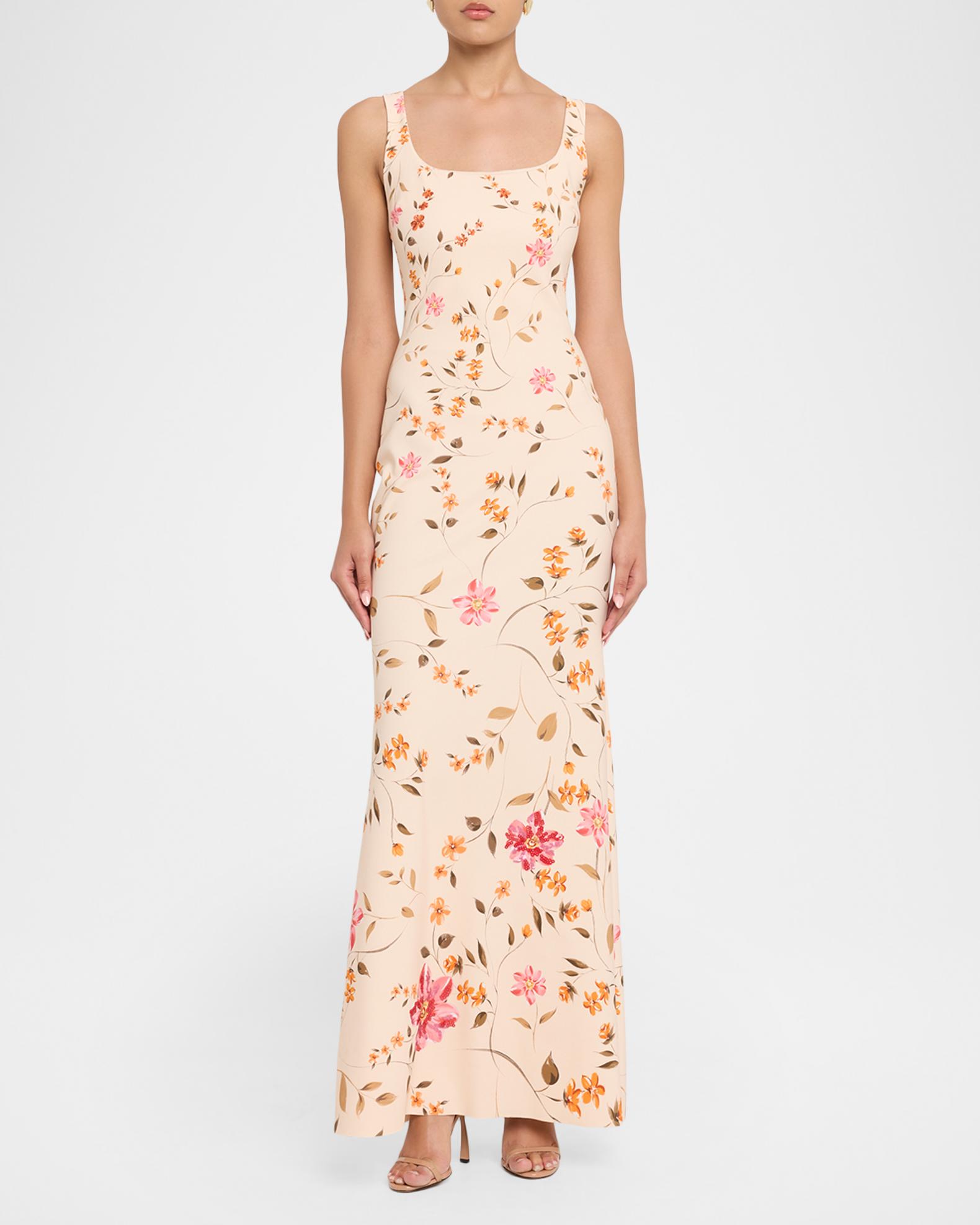 Chiara Boni La Petite Robe Molai Floral-Print Stretch Column Maxi 