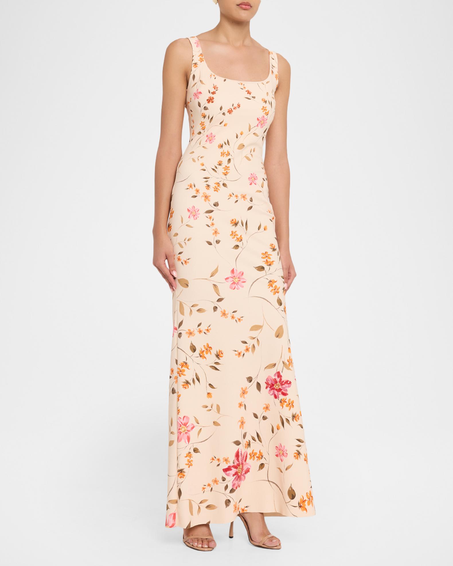 Chiara Boni La Petite Robe Molai Floral-Print Stretch Column Maxi Dress ...