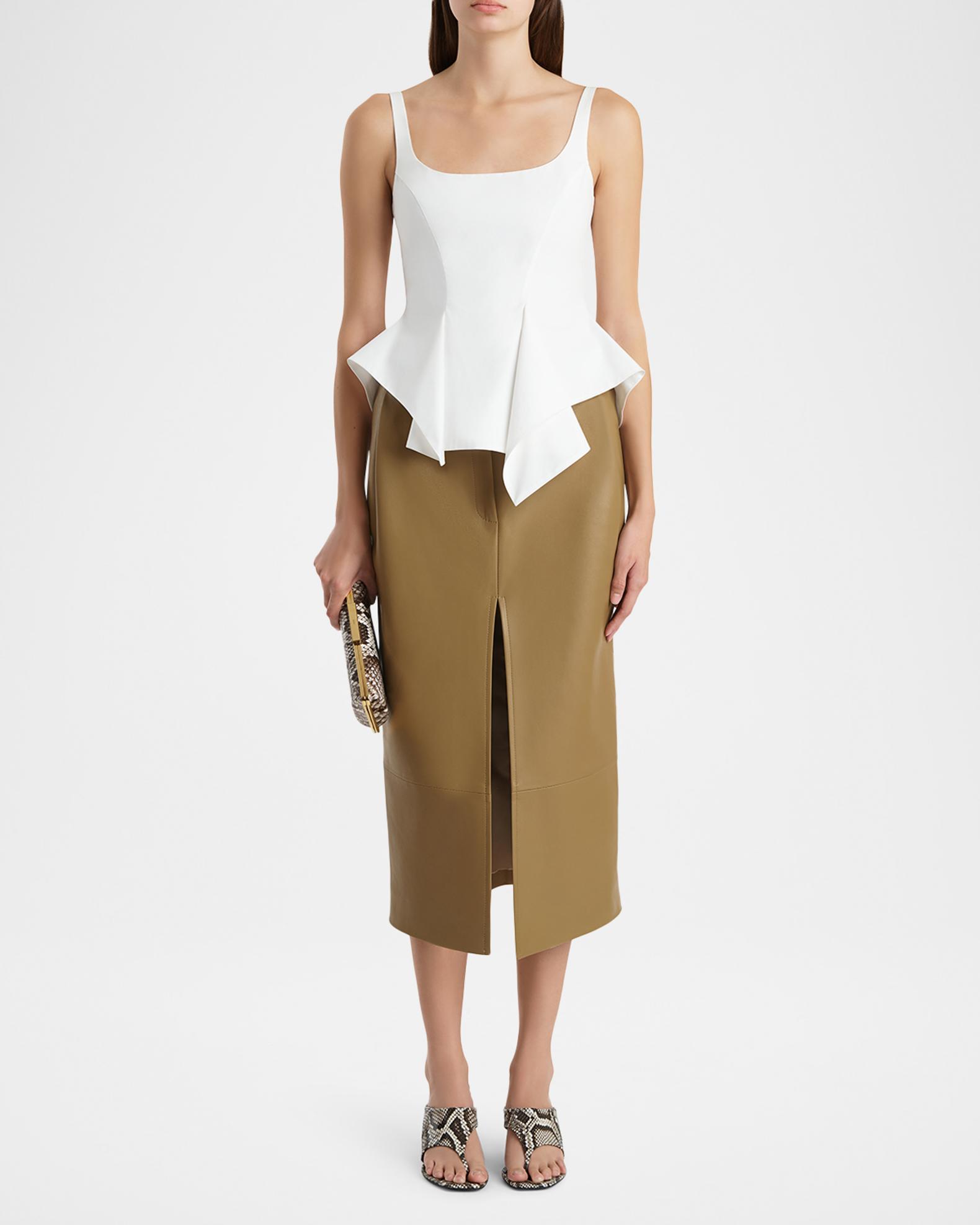 Khaite Loa Asymmetric Peplum Top | Neiman Marcus