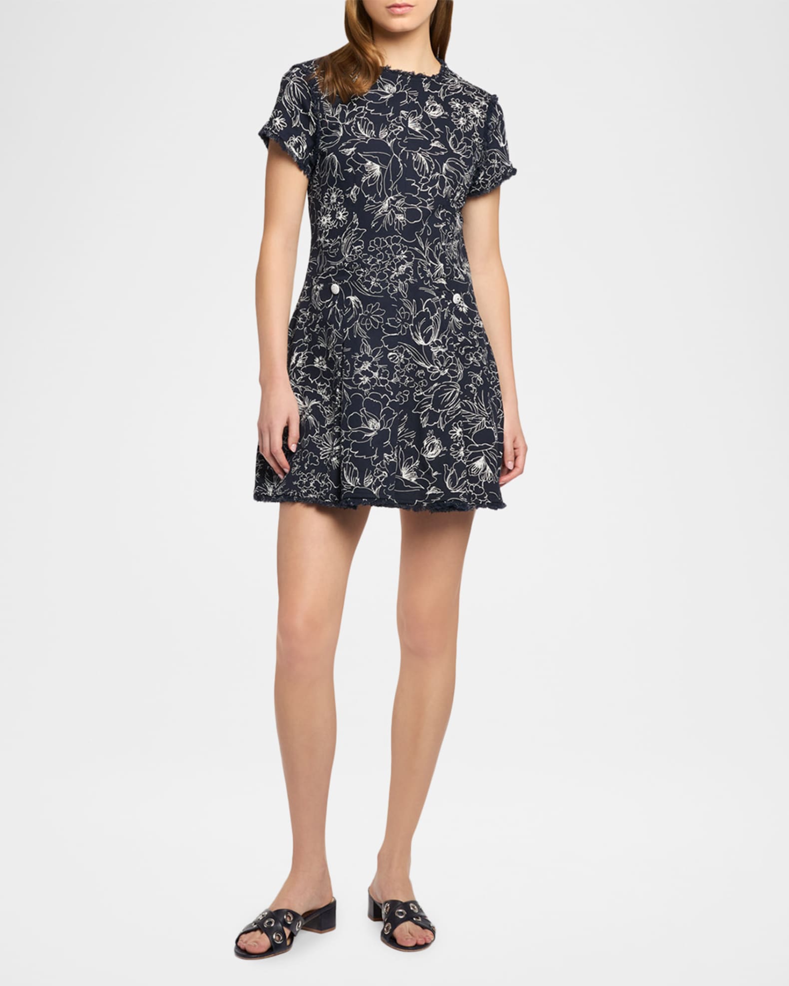 cinq a sept mini nanon dress Cinq a Sept Nanon Bow-Embellished Mini Dress Cherry Size 10