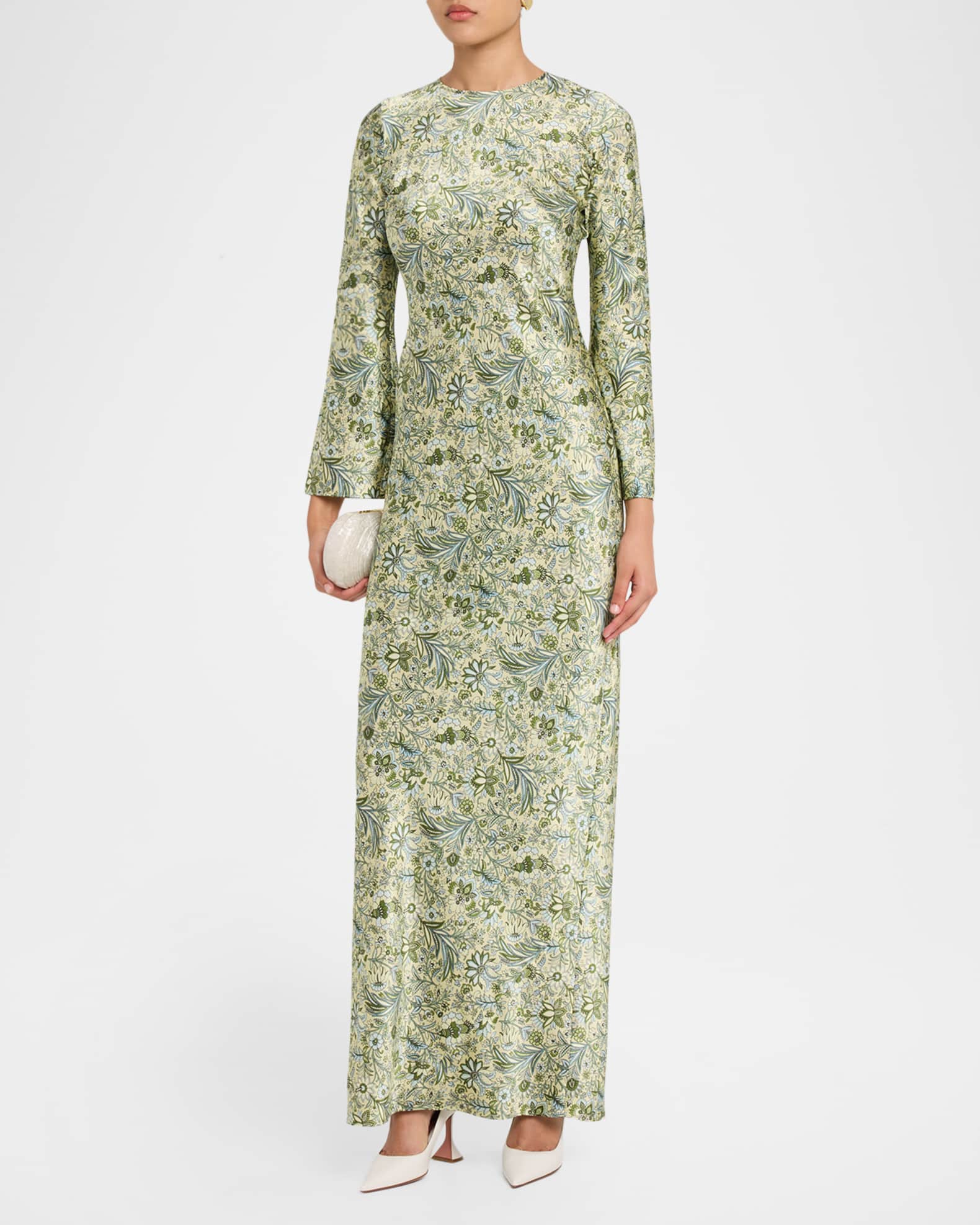 what shoes go with sage green dress Zara Floral Midi Dress – Fashion Pov