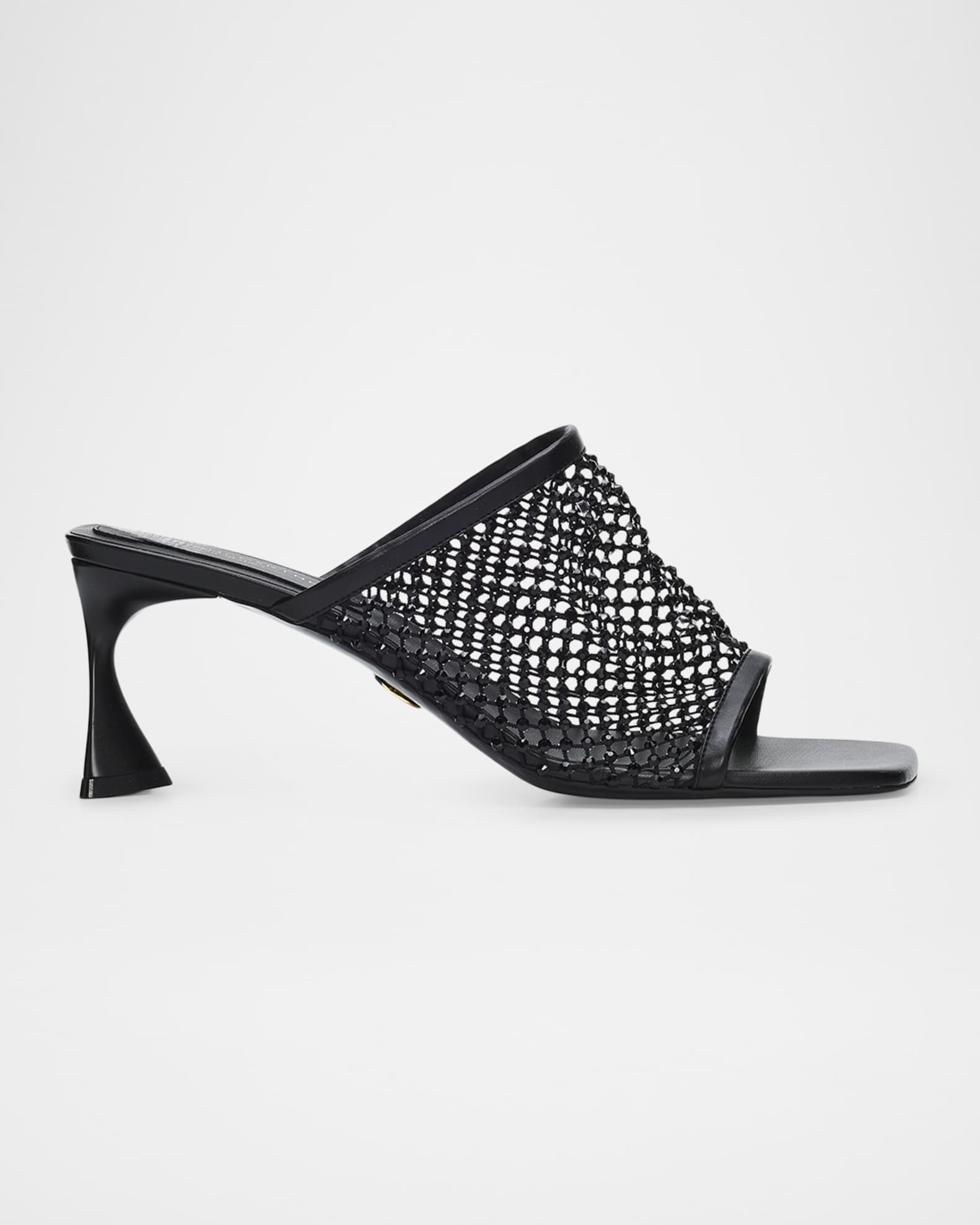 Stella McCartney 65mm Crystal Mesh Mules | Neiman Marcus