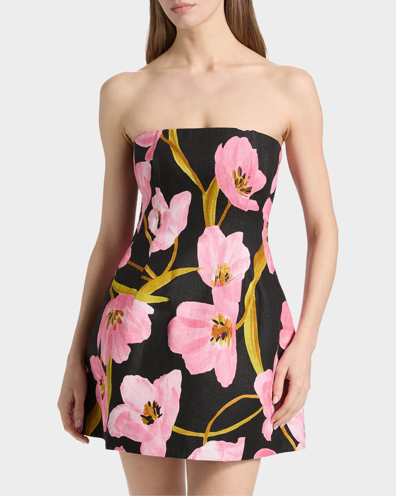 green fit and flare mini dress Loverde Fit-and-Flare Mini Dress