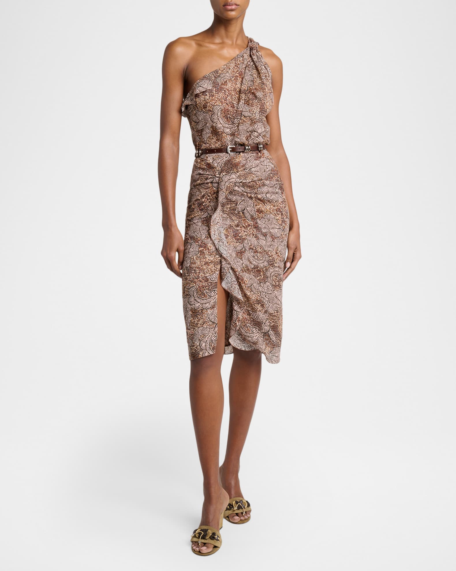 isabel marant dress one shoulder Charlota Dress - Female - Ochre - Size 42