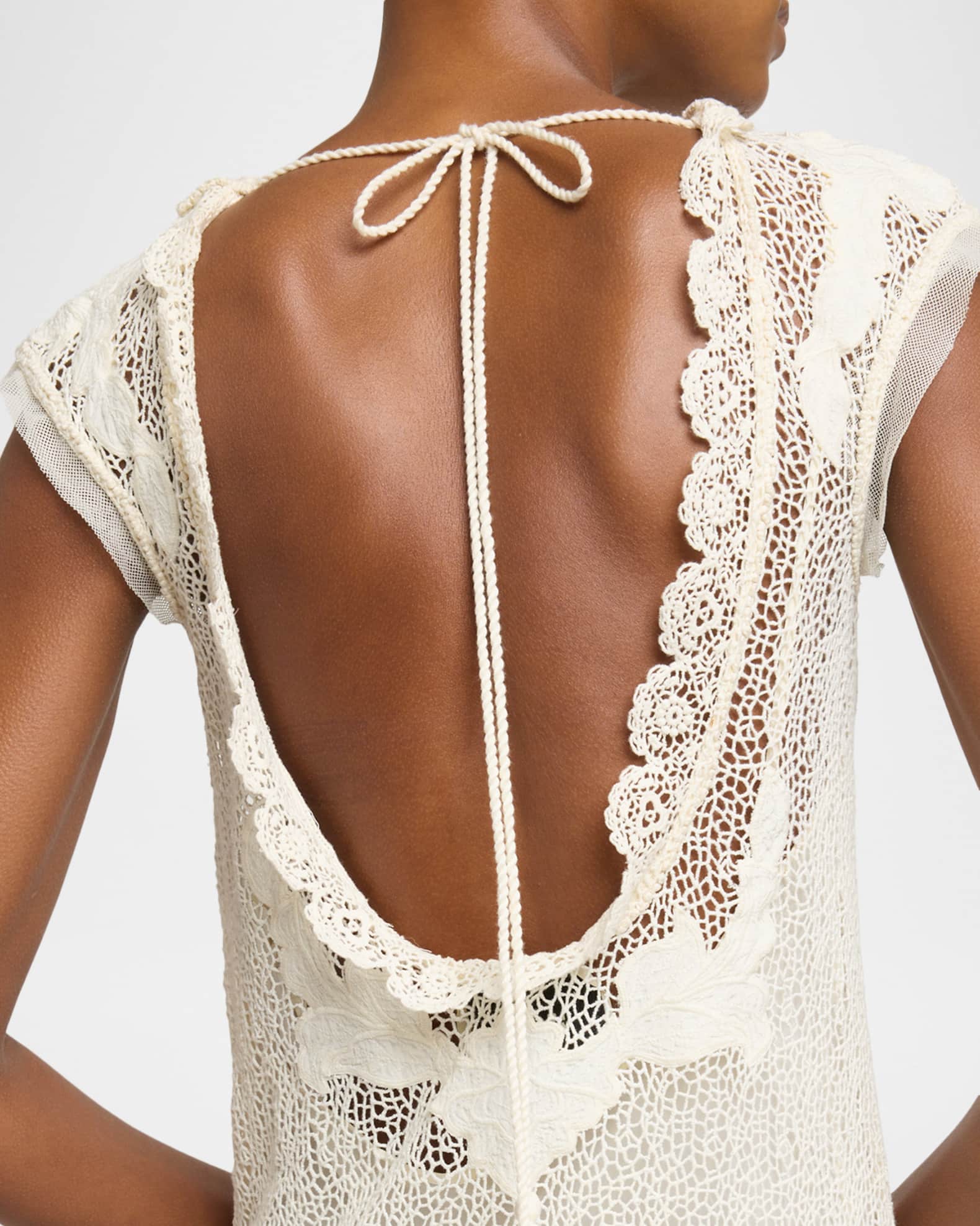 Isabel Marant Delvine Crochet Lace Midi Dress | Neiman Marcus