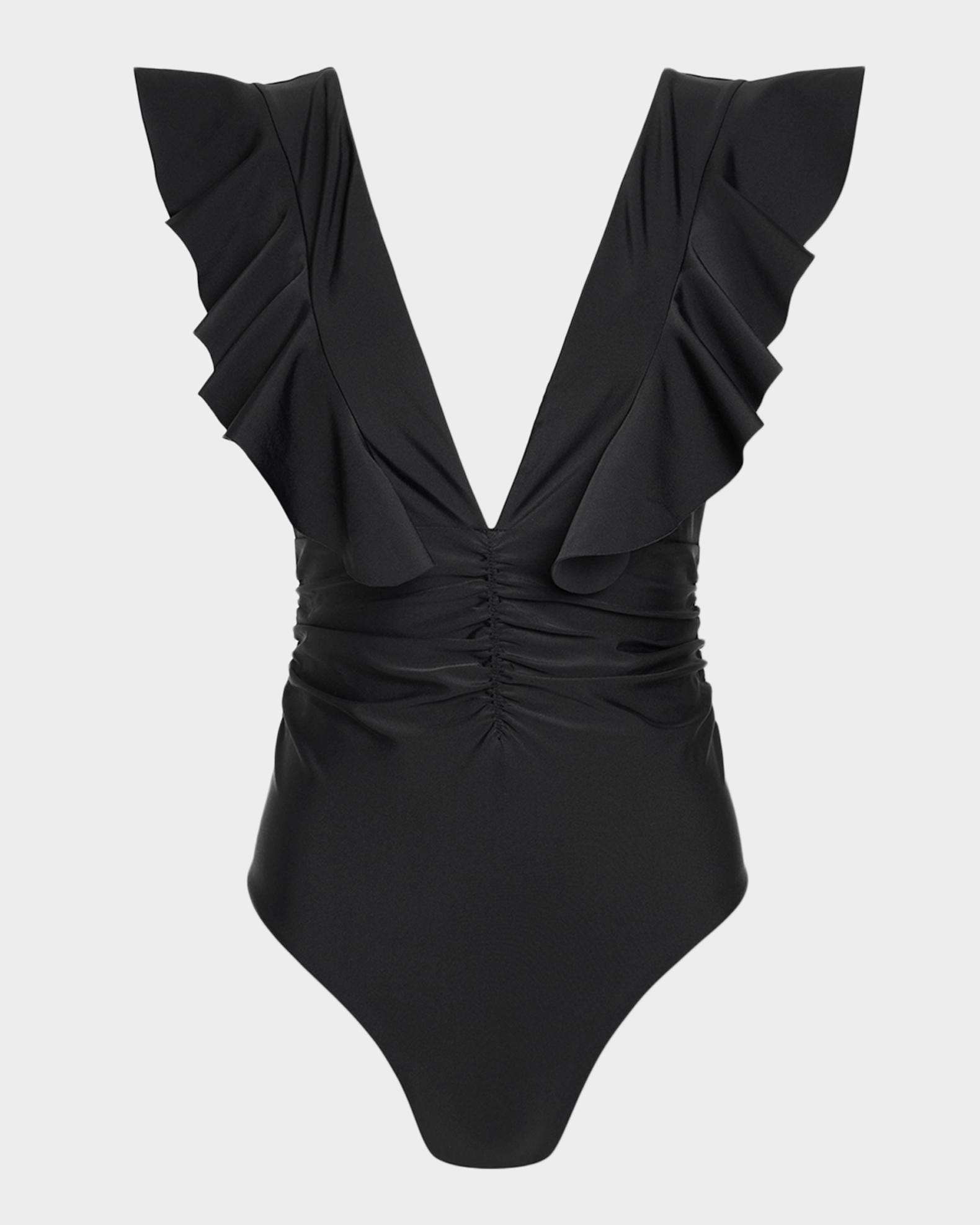Ramy Brook Kaye Ruffle One-Piece Swimsuit | Neiman Marcus