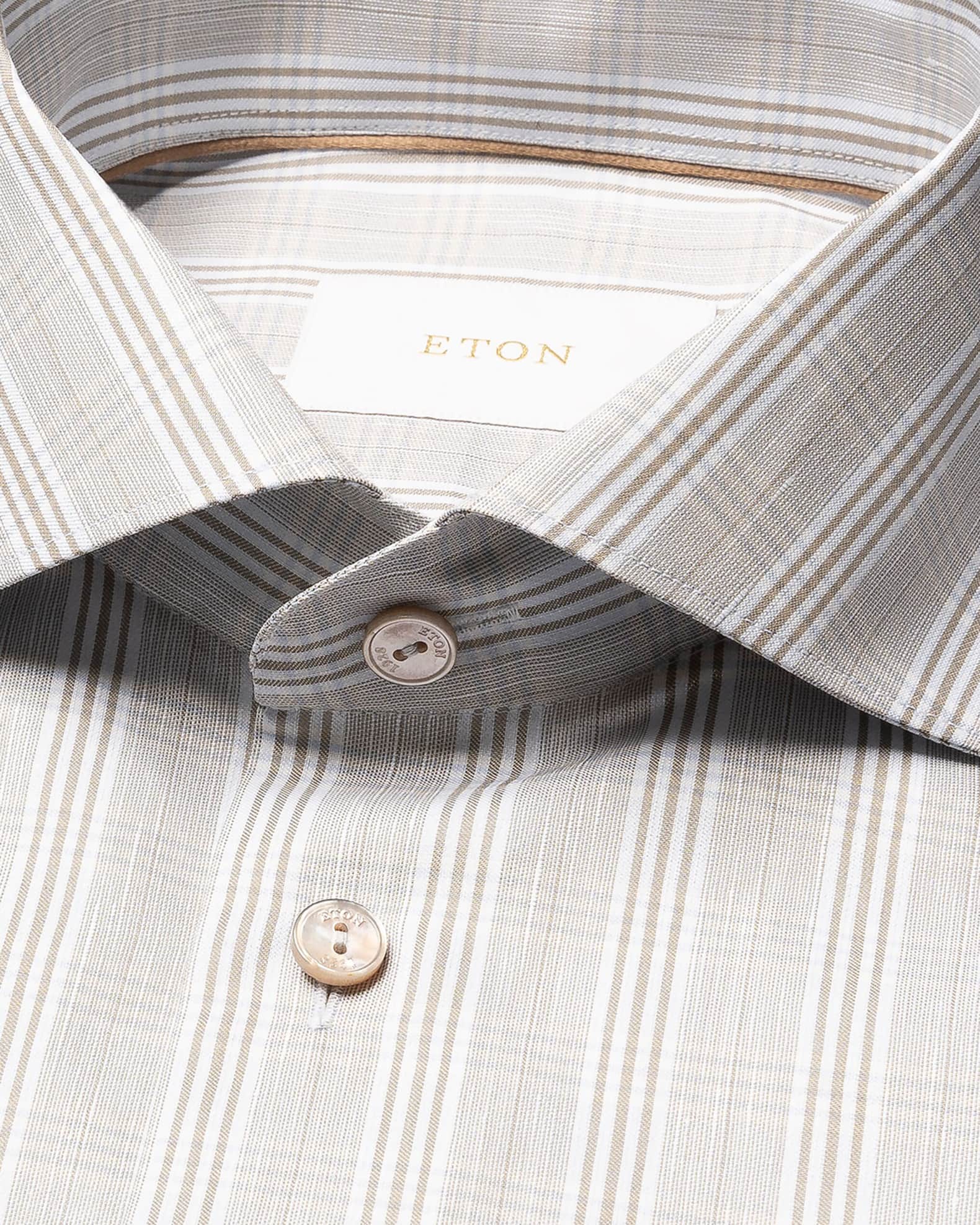 eton contemporary fit dress shirt Men's Contemporary-Fit Organic Cotton Geometric Dress Shirt