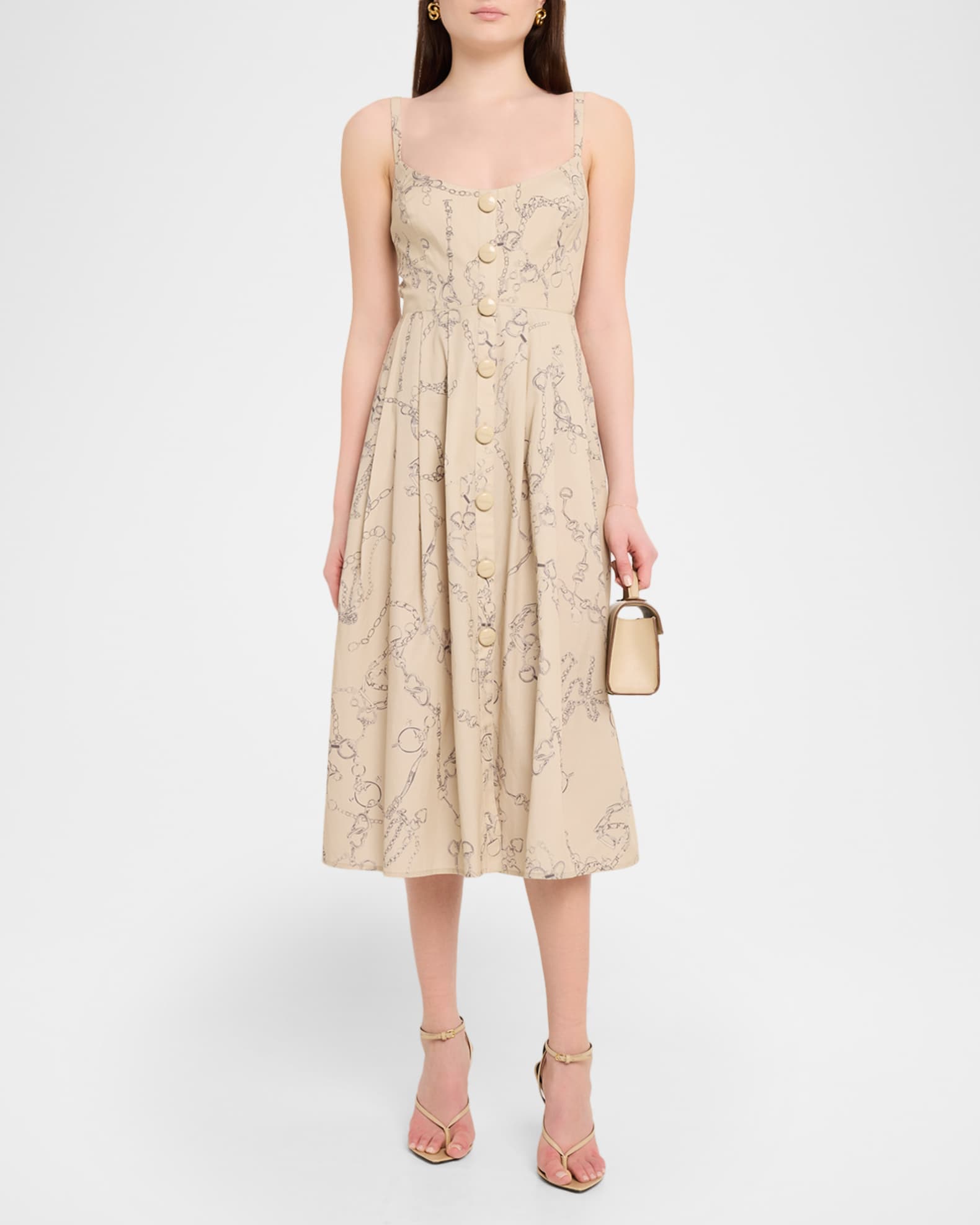 L'Agence Reanne Midi Dress | Neiman Marcus