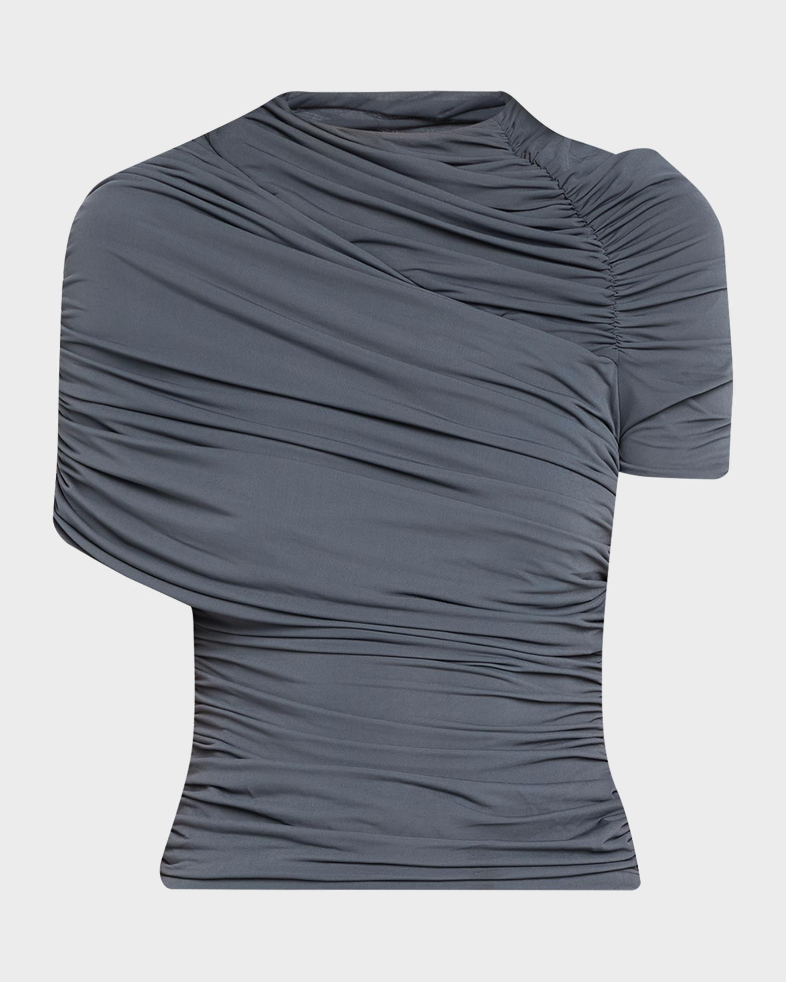 Ronny Kobo Vega Ruched Jersey Top | Neiman Marcus
