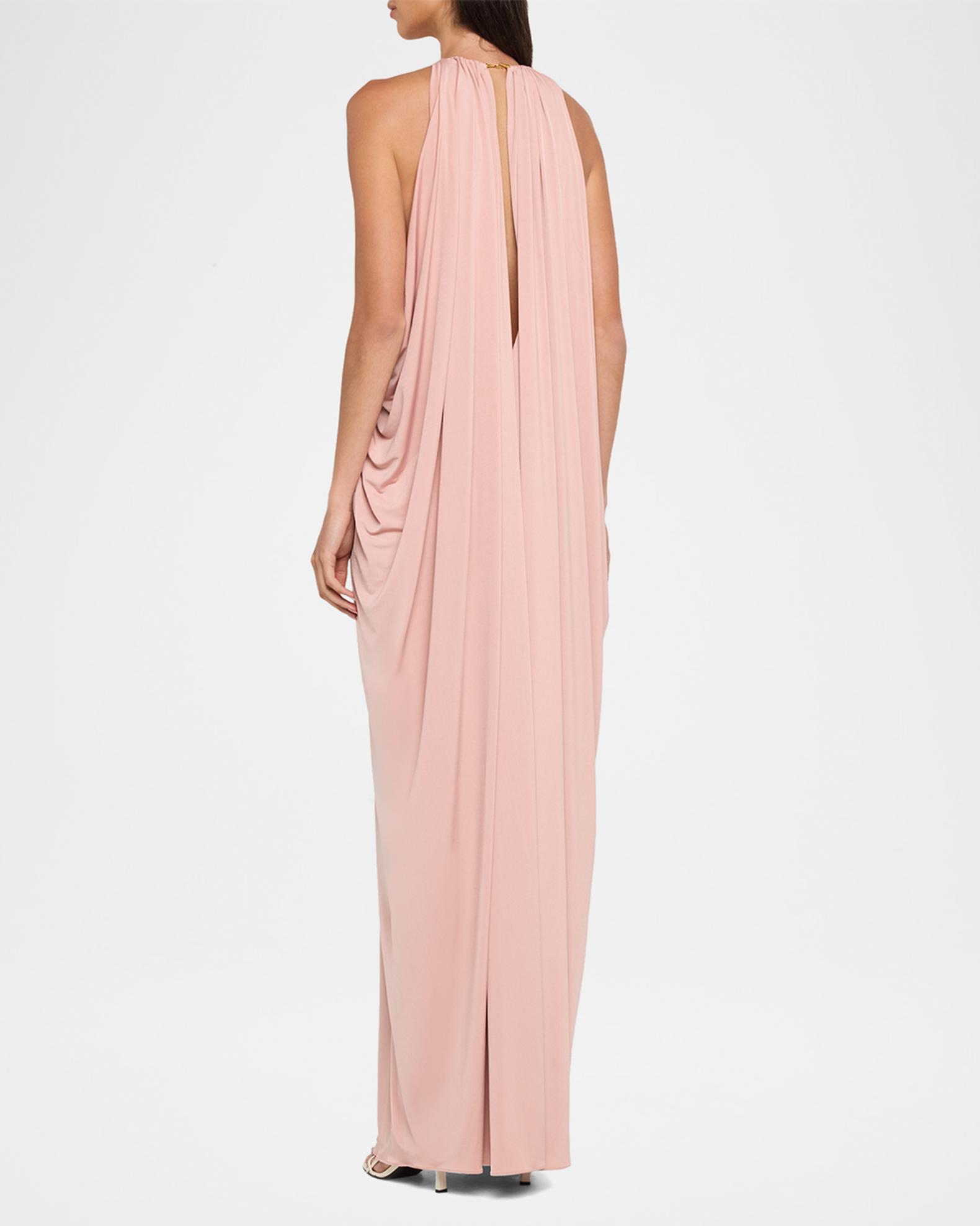 ronny kobo wyeth halter knit combo maxi dress Rhodes Draped Jersey Style:short-sleeve