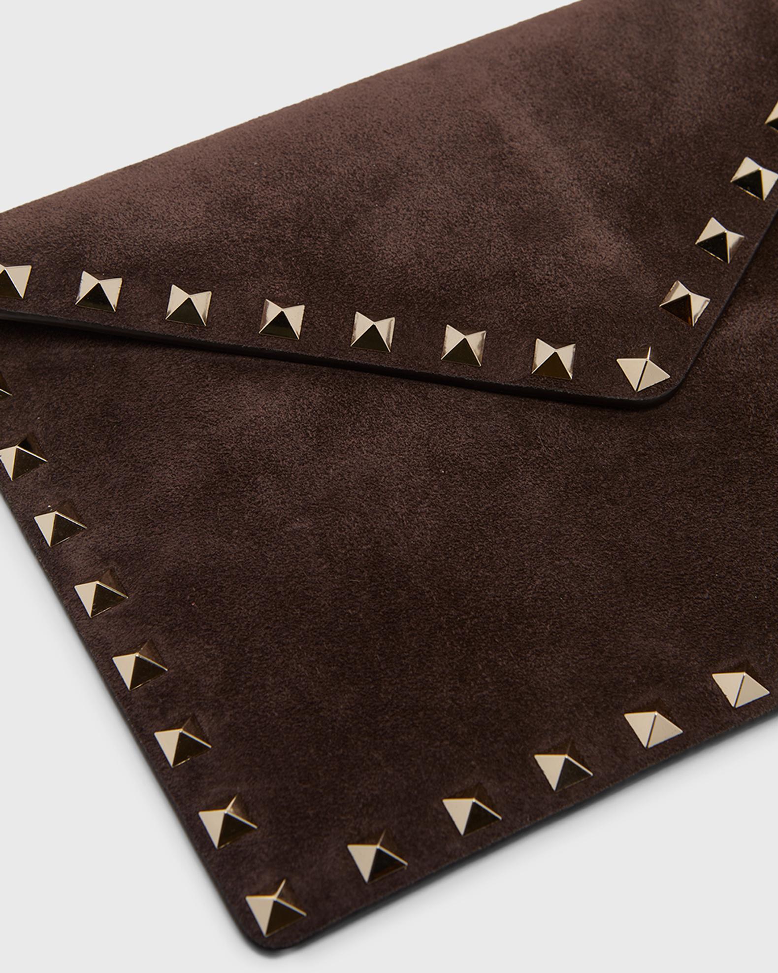 Valentino Garavani Rockstud Suede Wristlet Pouch Bag | Neiman Marcus