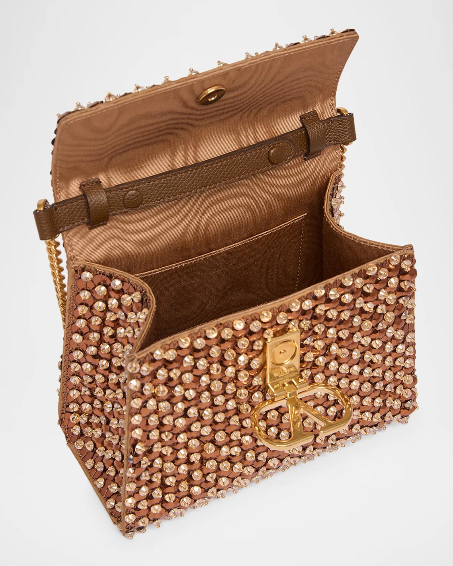 Valentino Garavani V-Sling Embroidered Mini Top Handle Handbag