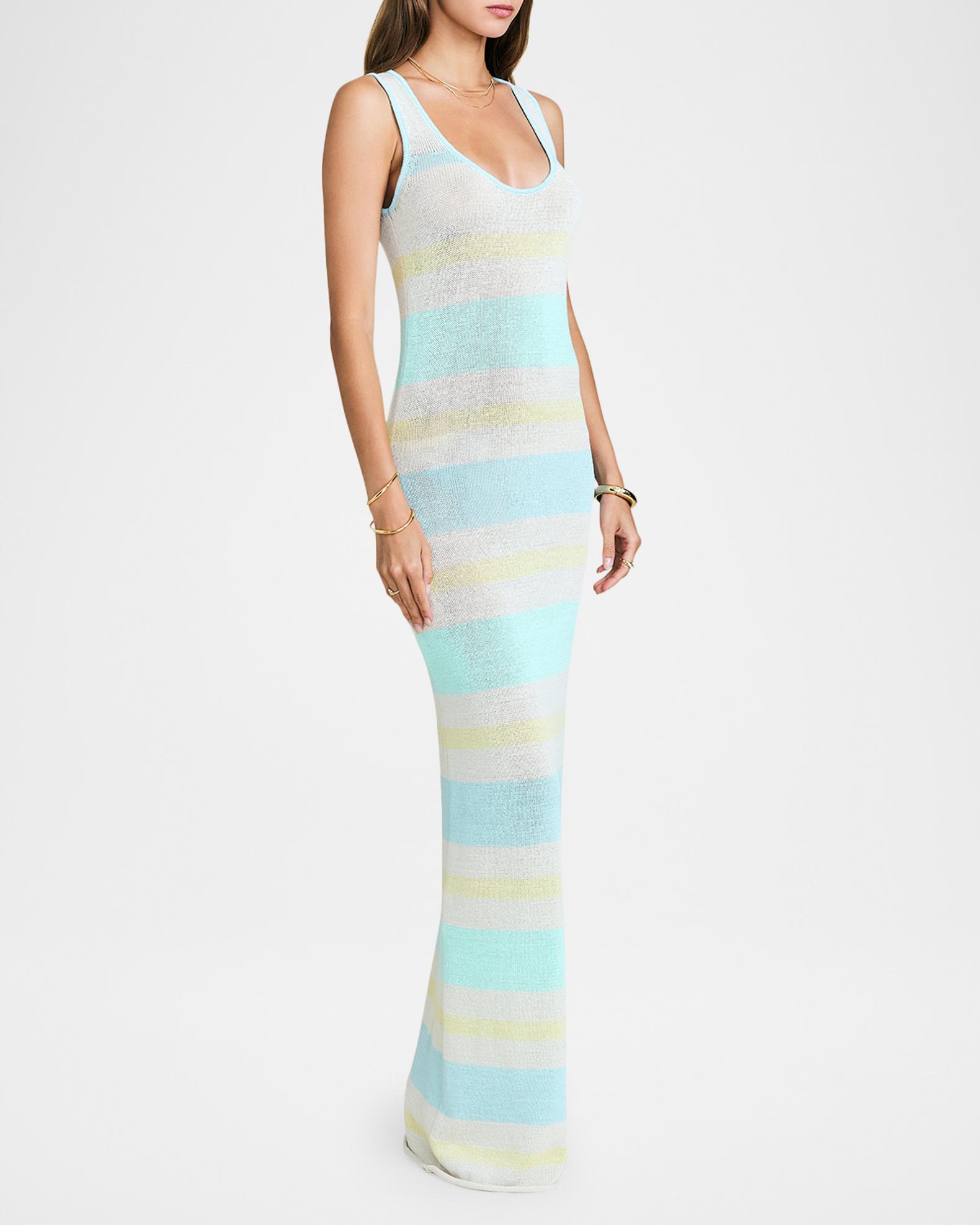 superdown sevilla knit maxi dress SEROYA Jasmine in Cream Brown knit