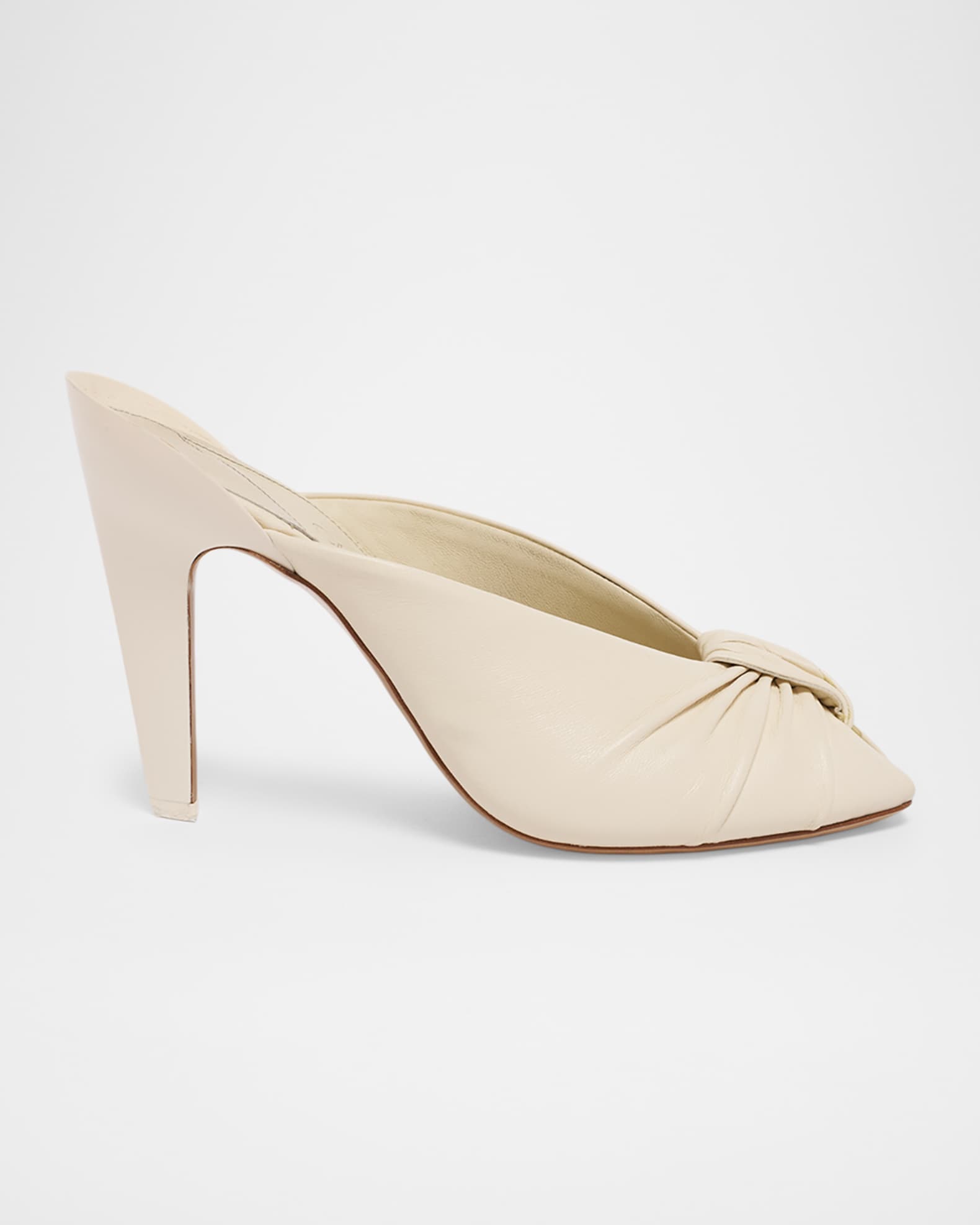Chloe 95mm Suzie Knotted Leather Mules | Neiman Marcus